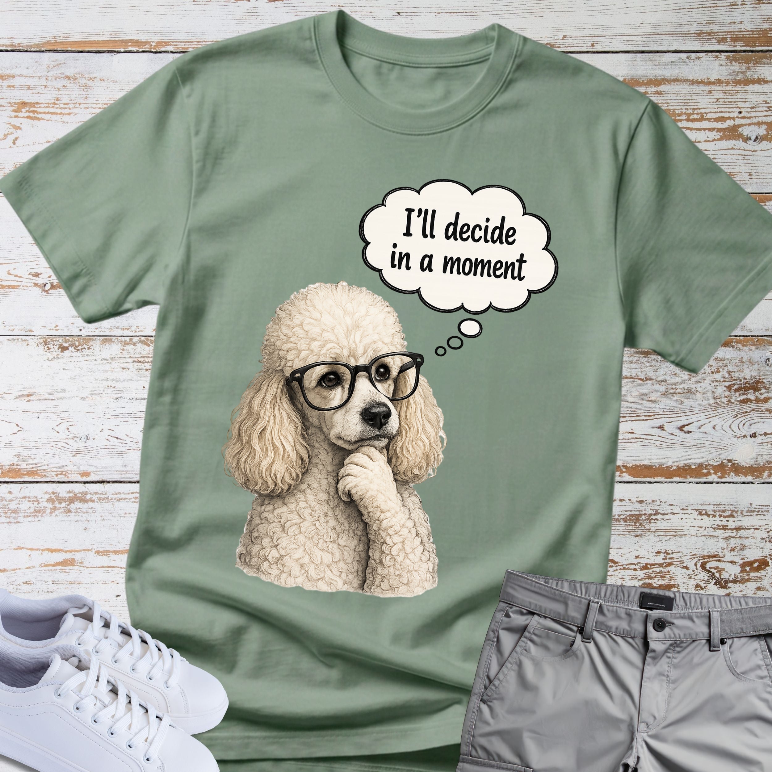 Poodle Tee "I'll Decide in a Moment" T-Shirt