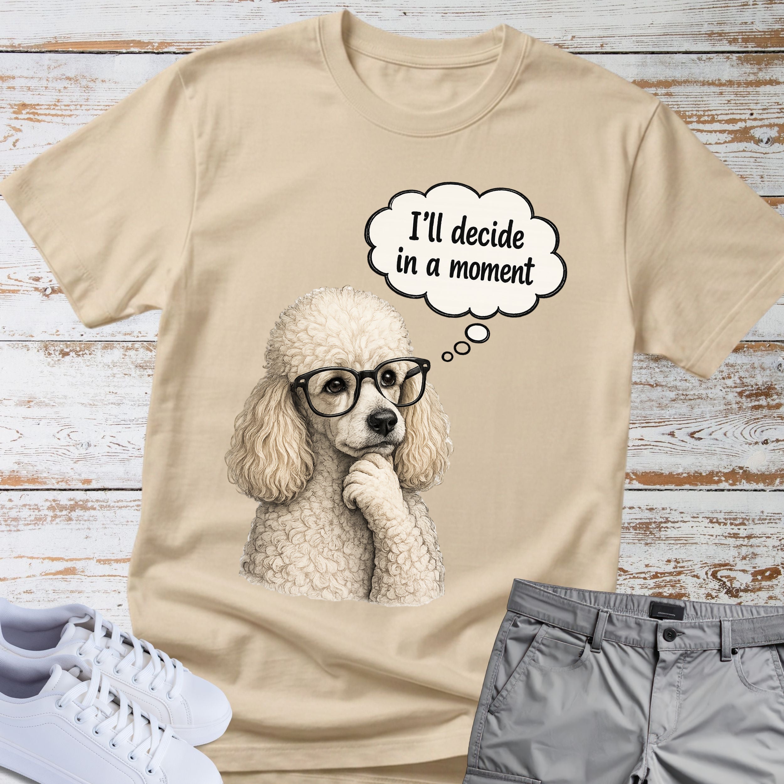 Poodle Tee "I'll Decide in a Moment" T-Shirt