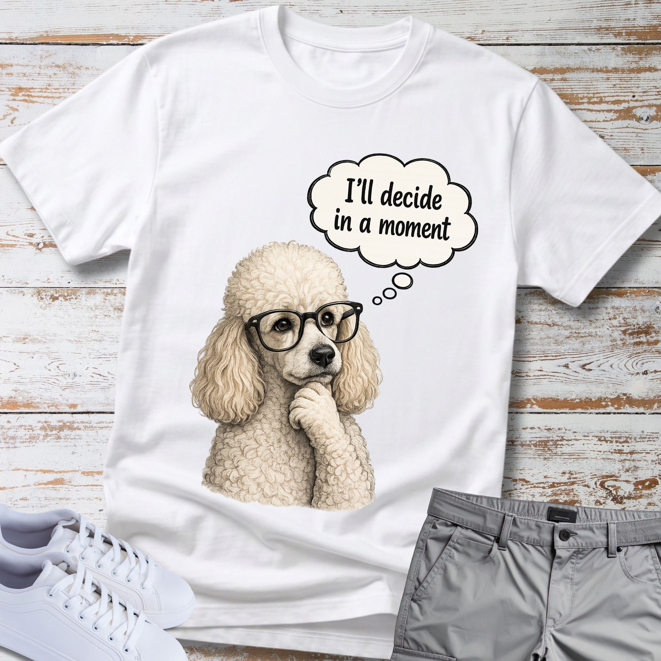 Poodle Tee "I'll Decide in a Moment" T-Shirt