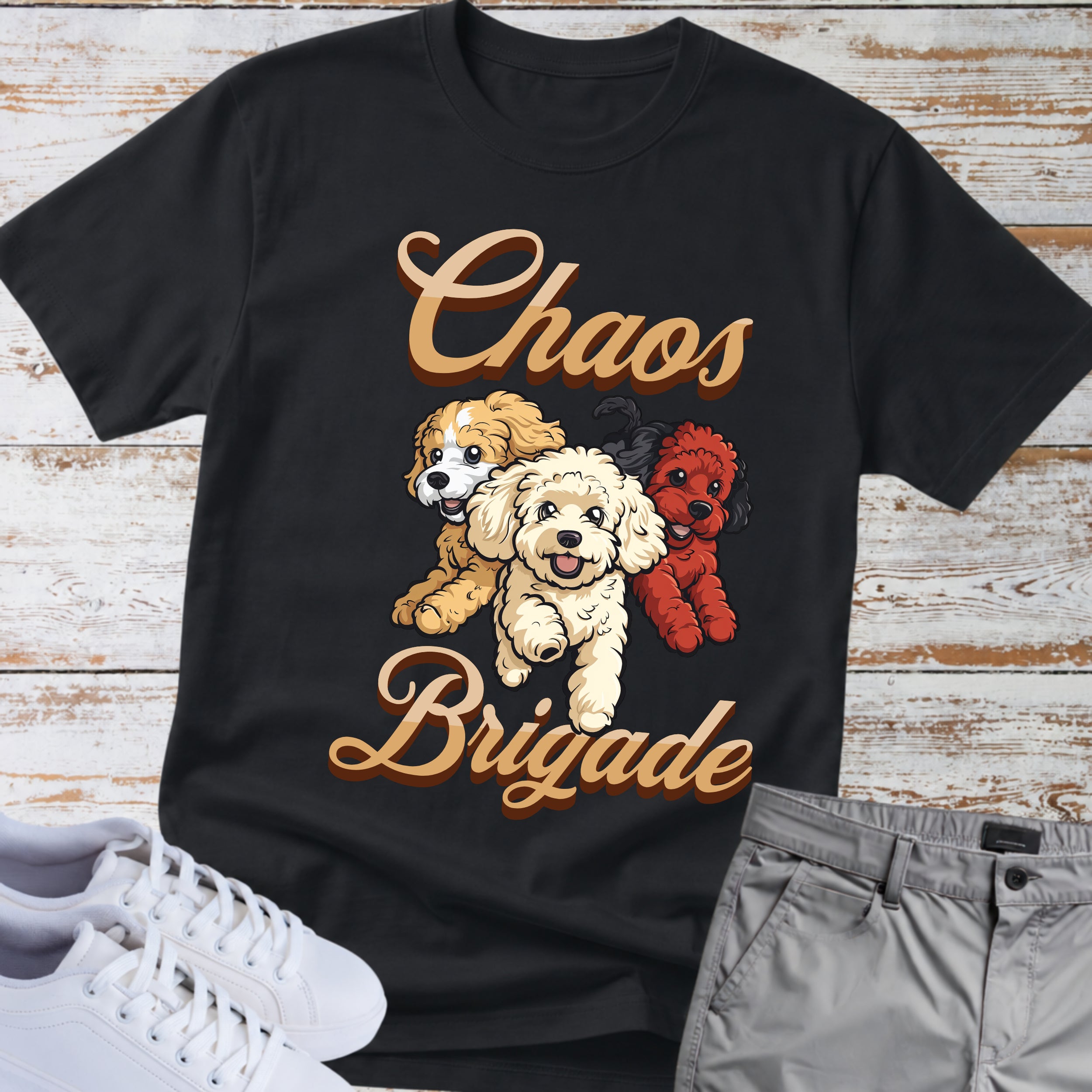 Poodle Chaos Brigade T-shirt