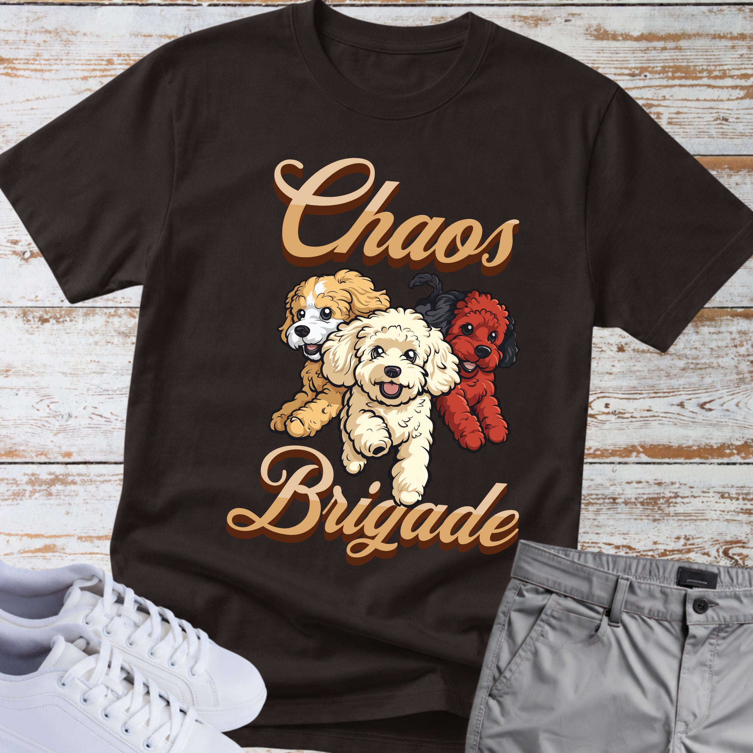 Poodle Chaos Brigade T-shirt