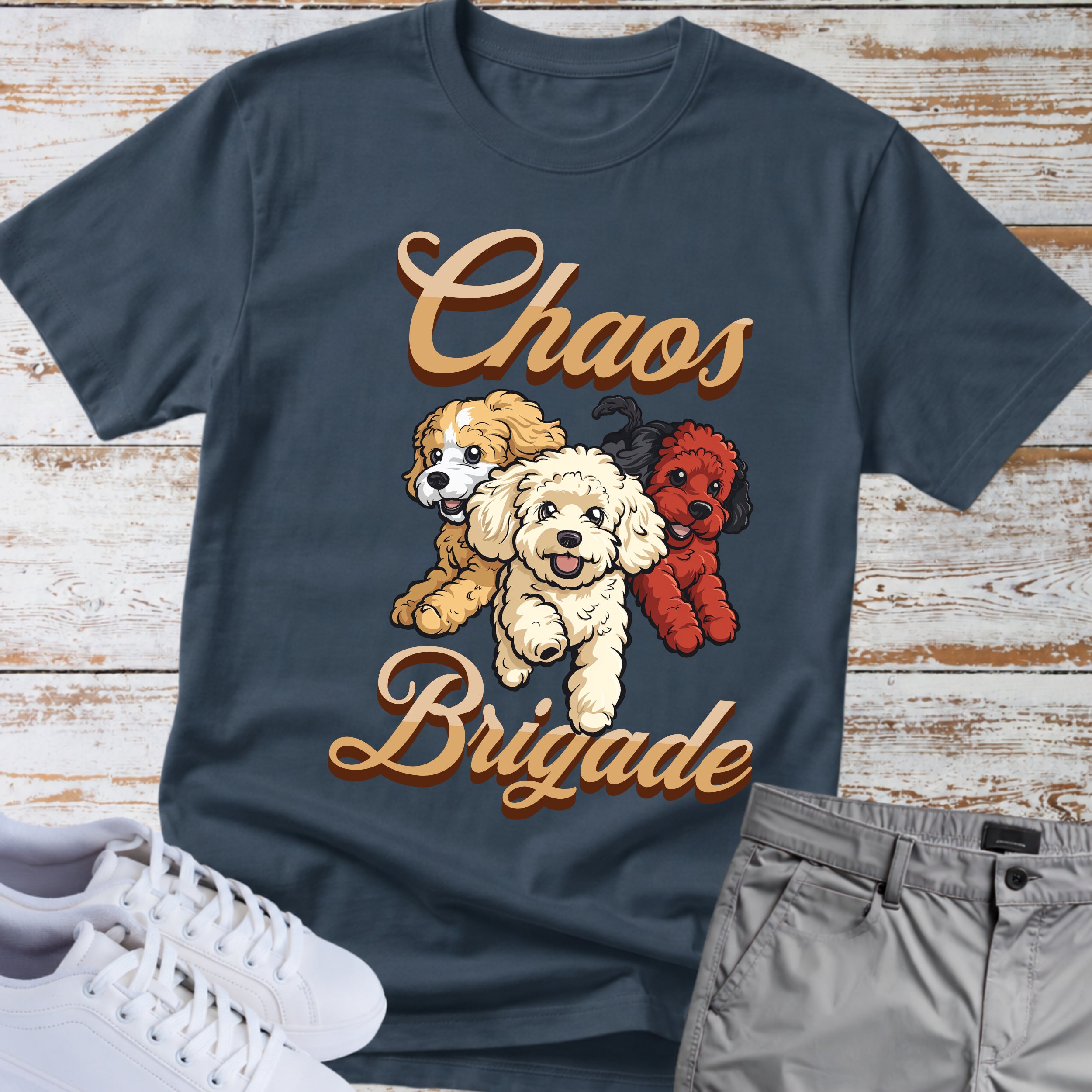 Poodle Chaos Brigade T-shirt