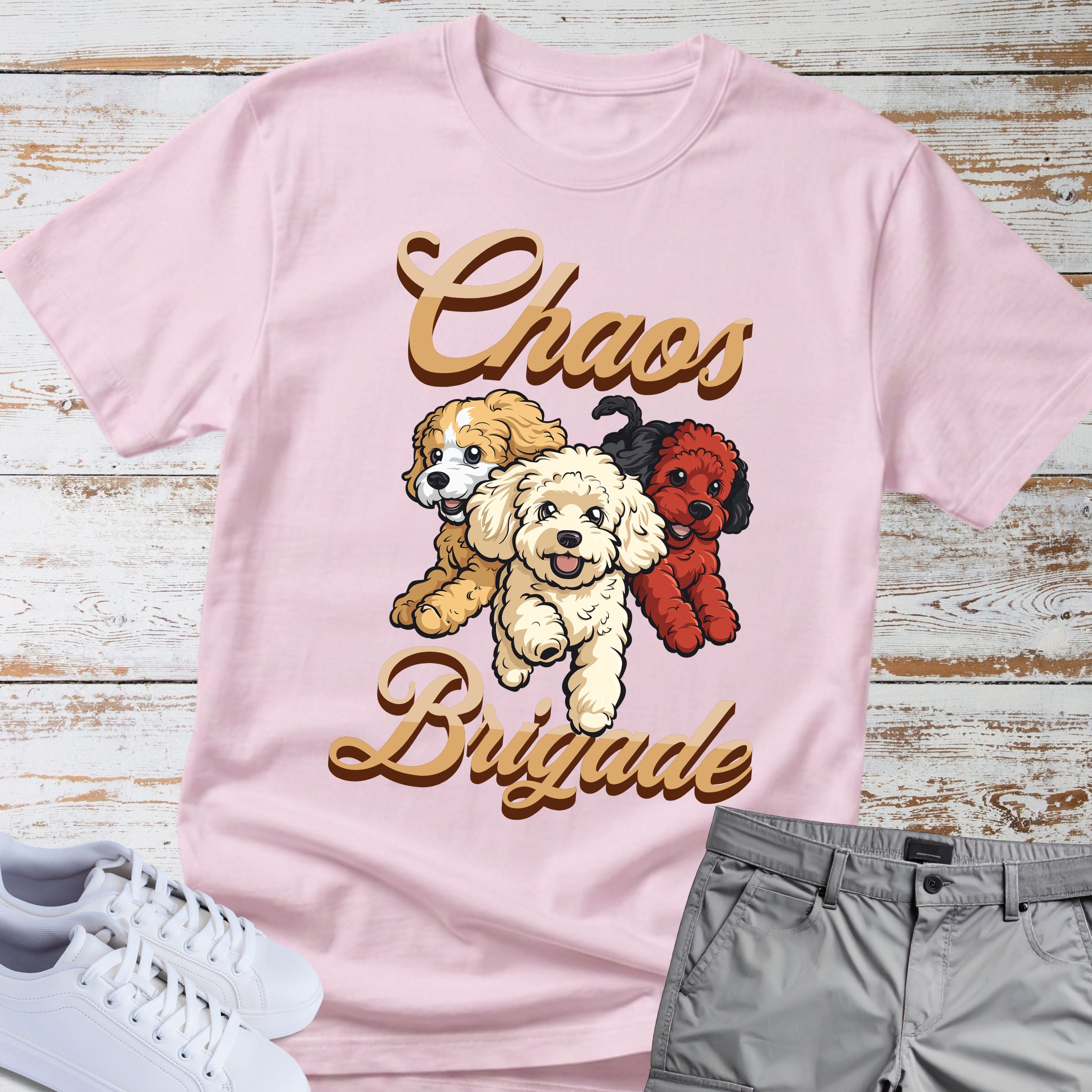 Poodle Chaos Brigade T-shirt
