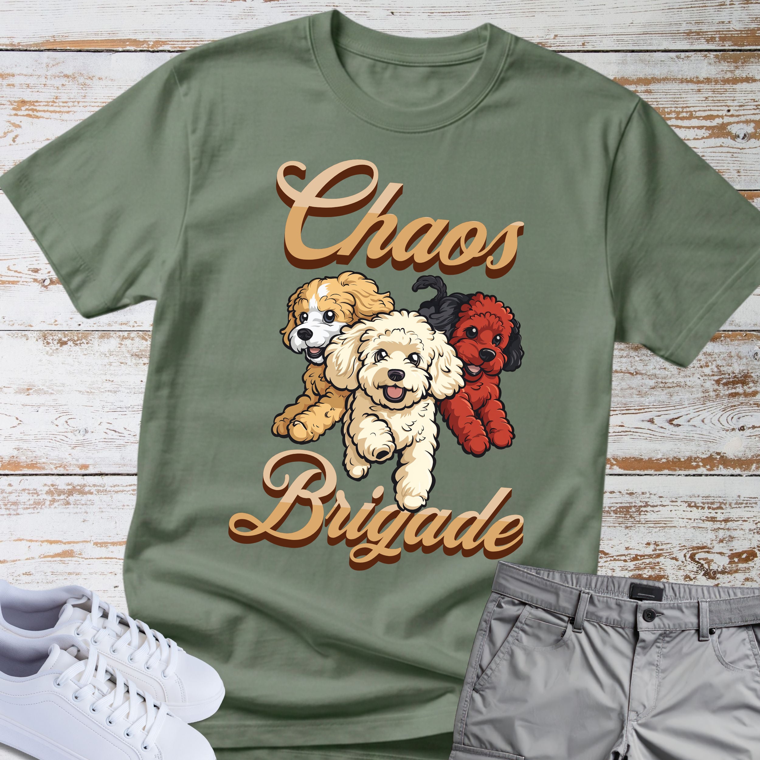 Poodle Chaos Brigade T-shirt