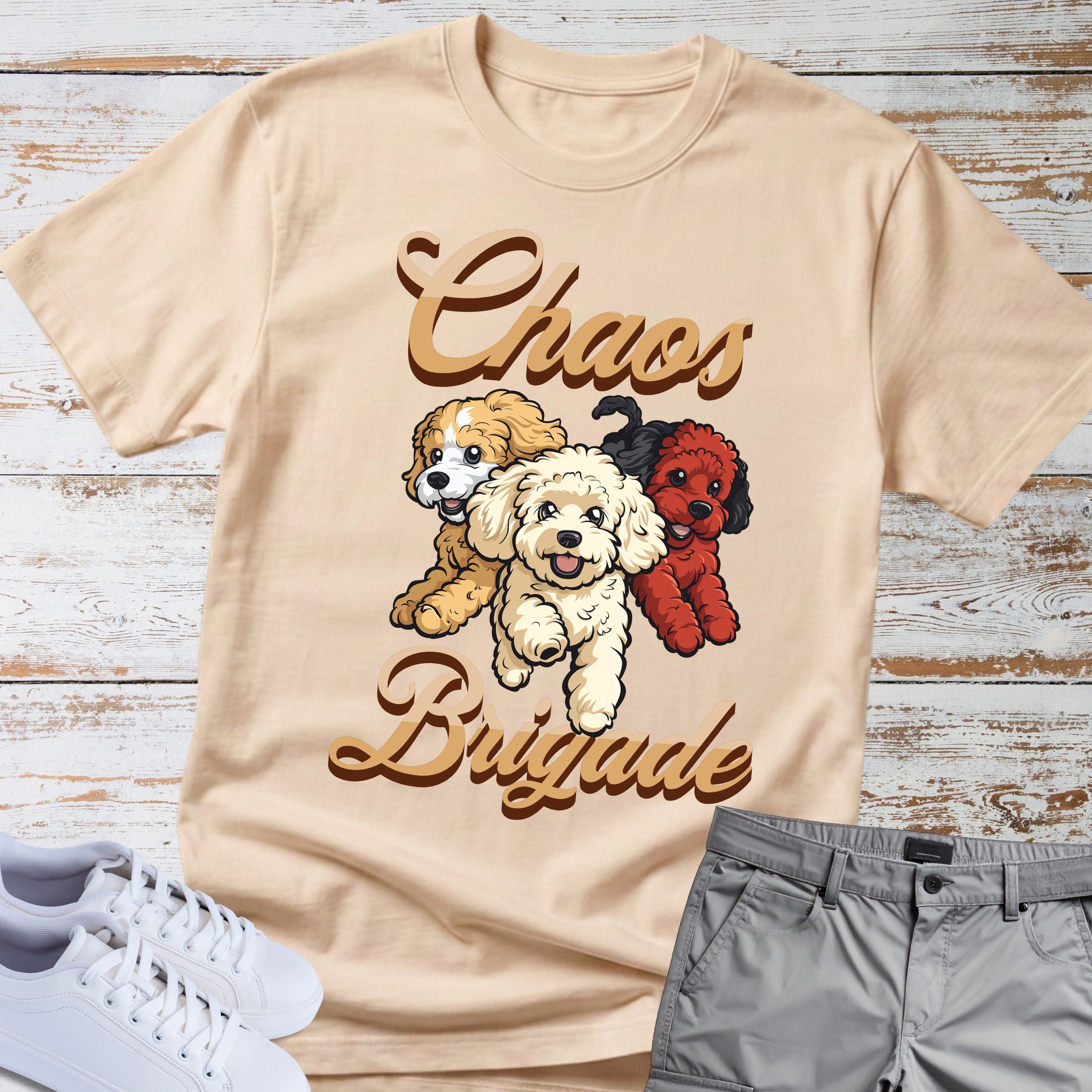 Poodle Chaos Brigade T-shirt