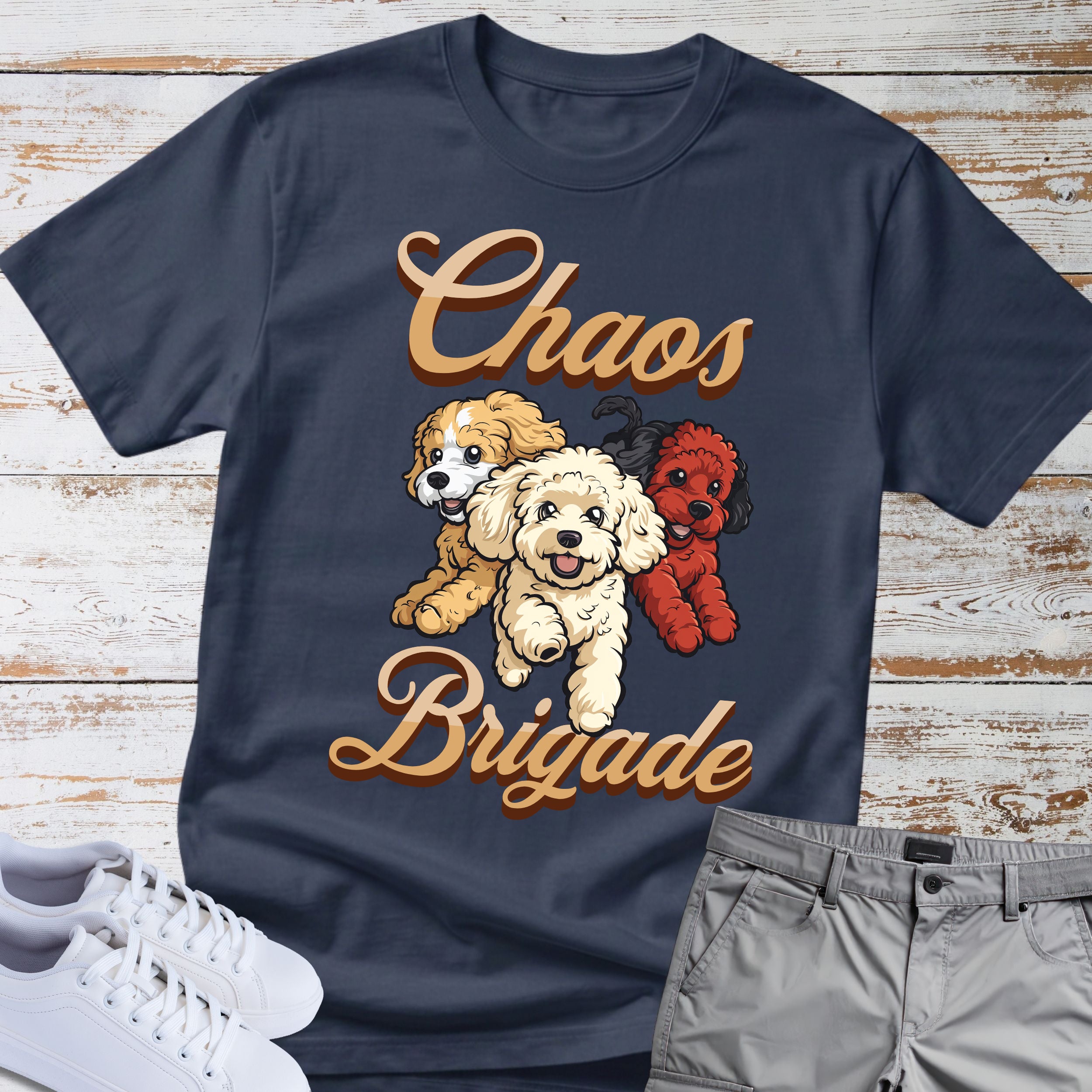 Poodle Chaos Brigade T-shirt