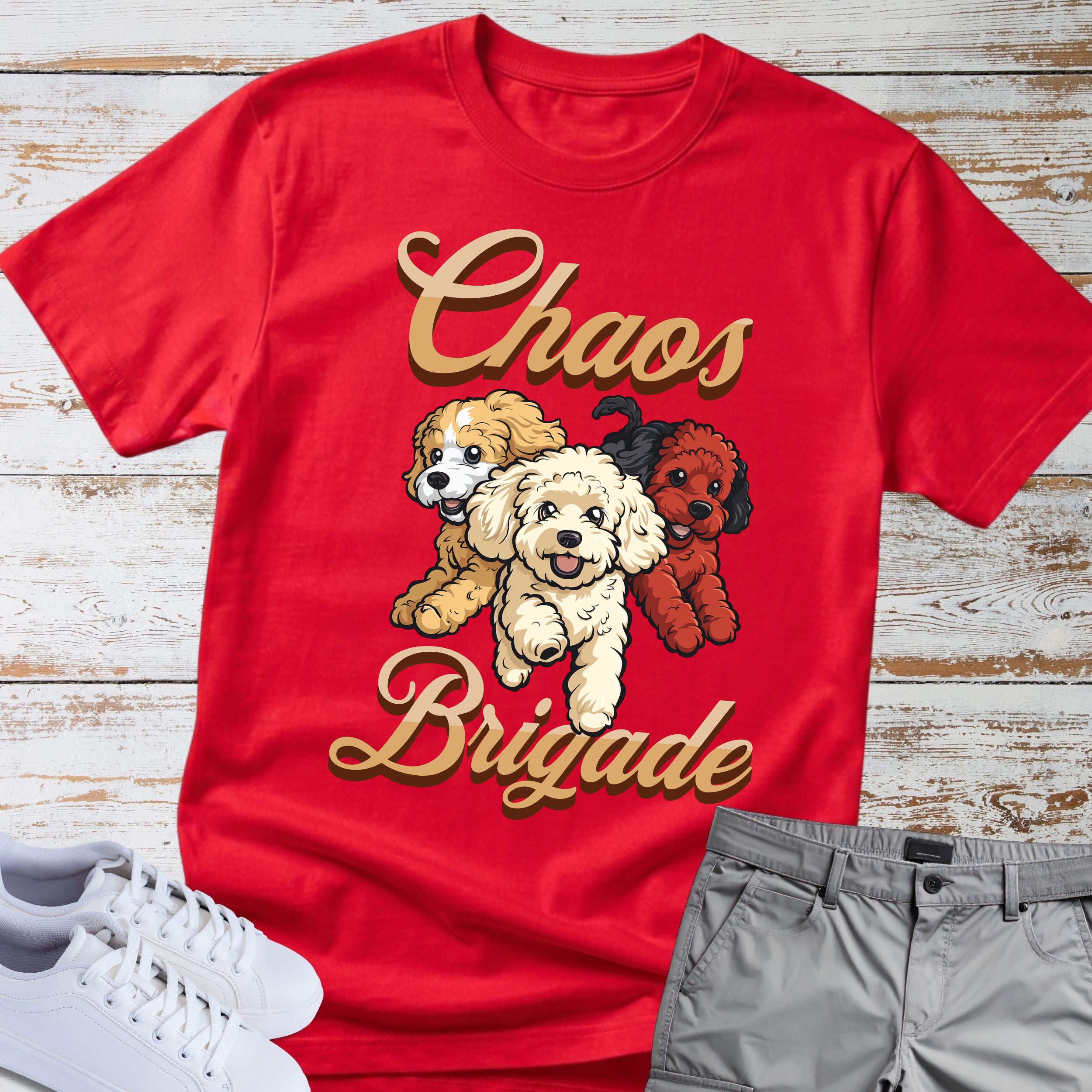 Poodle Chaos Brigade T-shirt