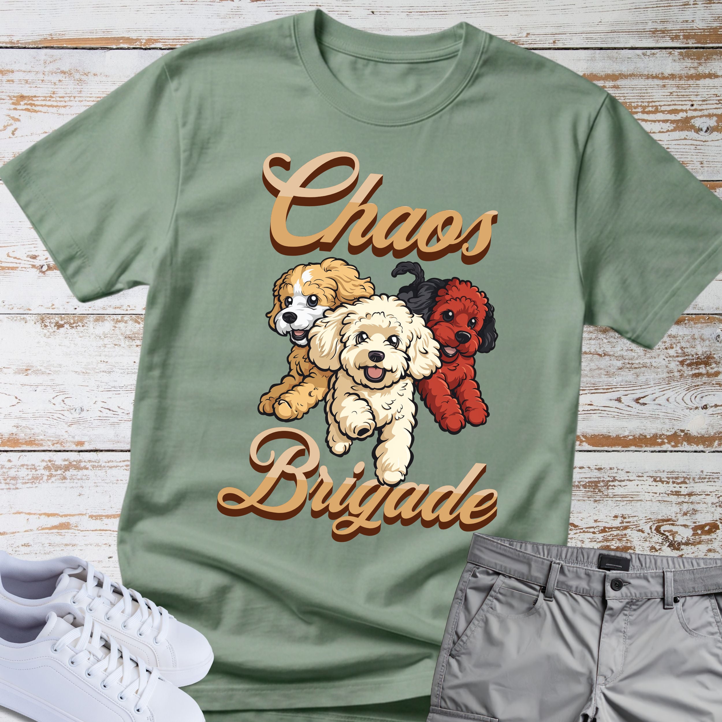 Poodle Chaos Brigade T-shirt