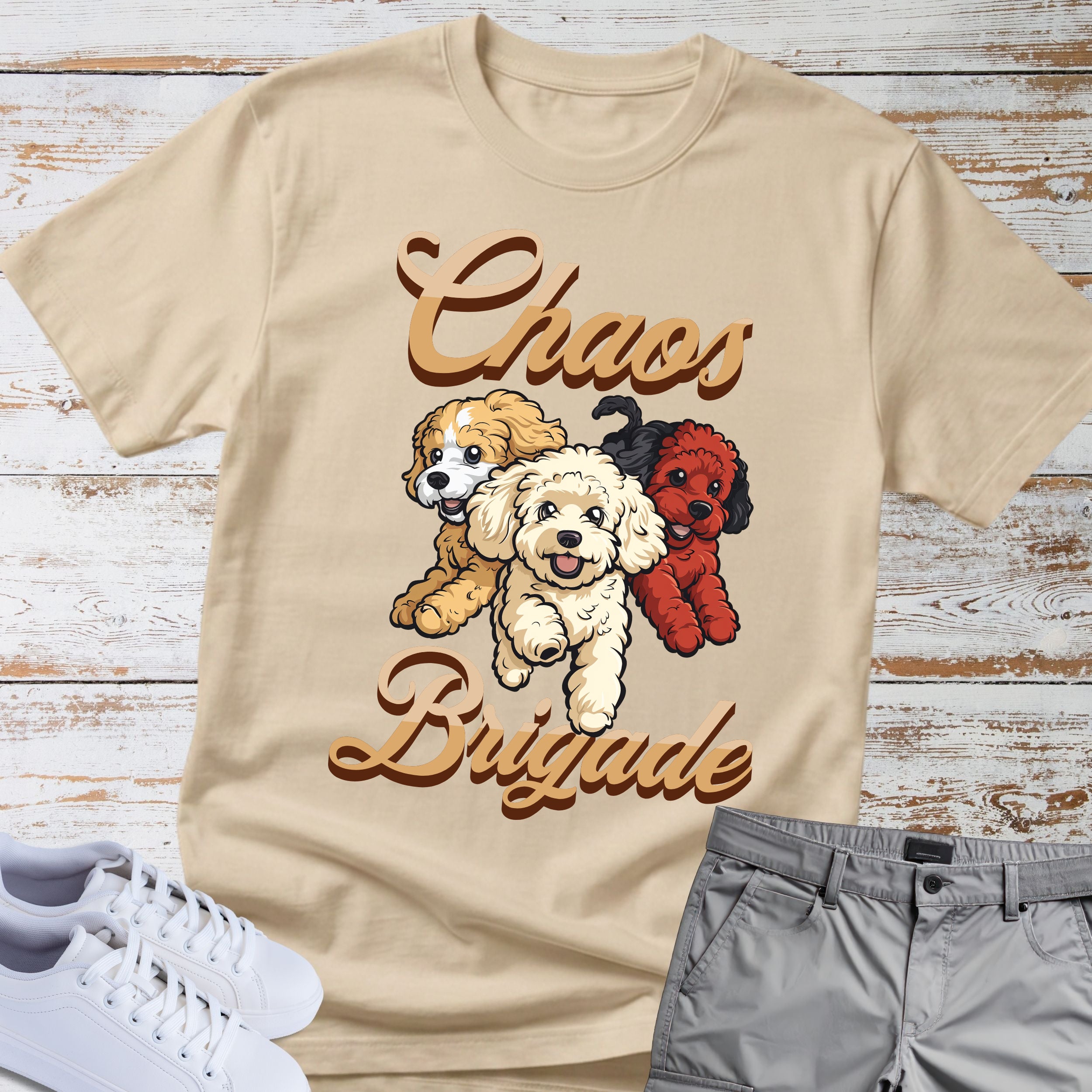 Poodle Chaos Brigade T-shirt
