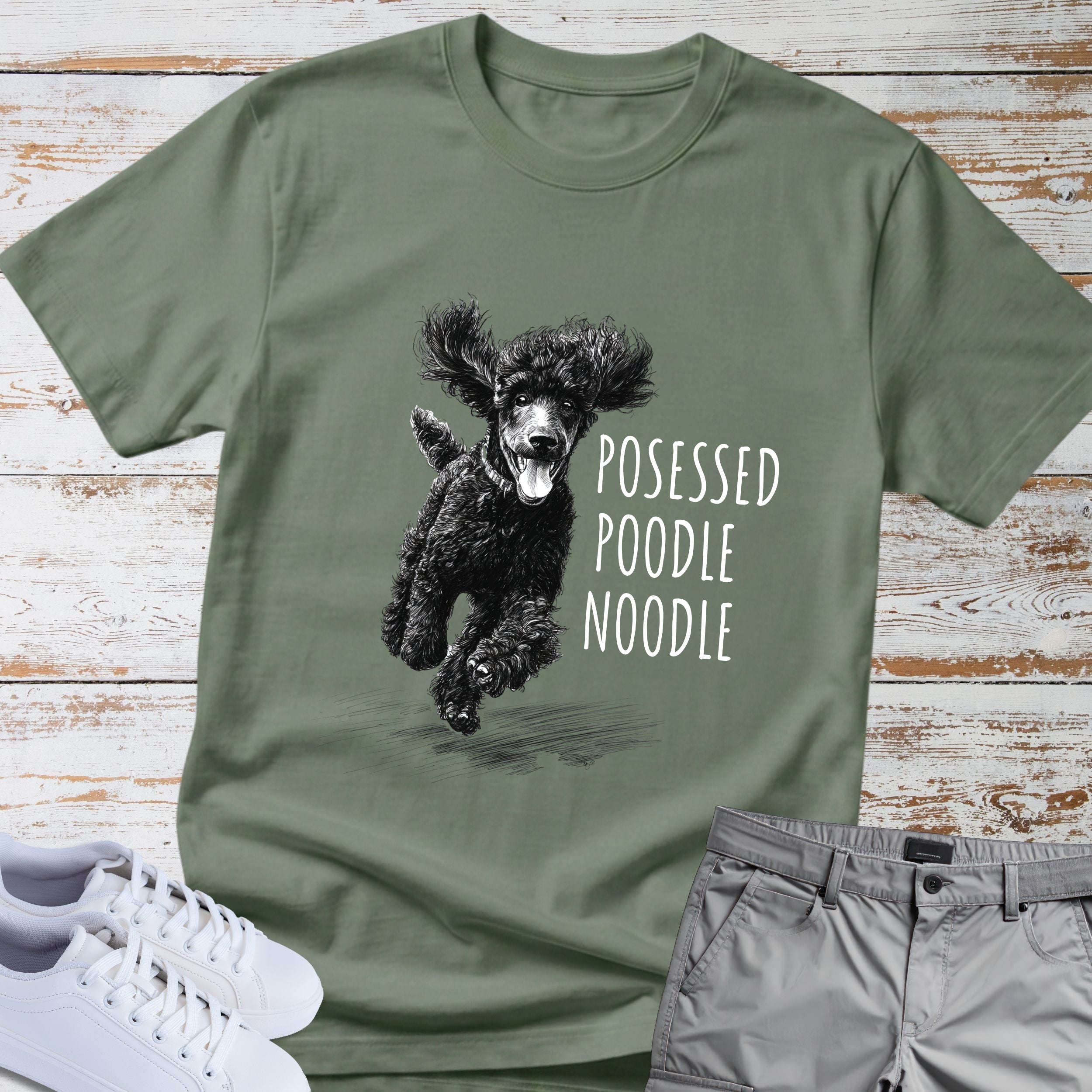Poodle "Possessed Poodle Noodle" T-Shirt