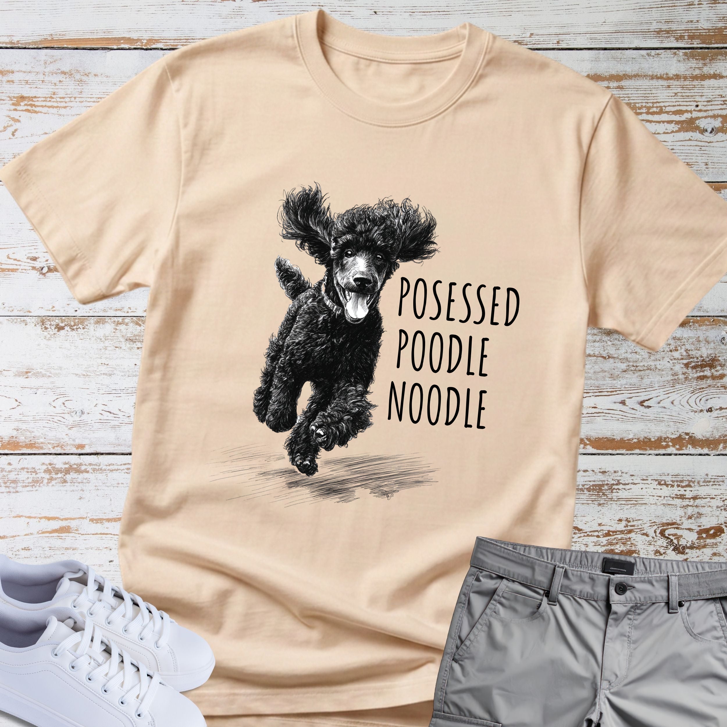 Poodle "Possessed Poodle Noodle" T-Shirt