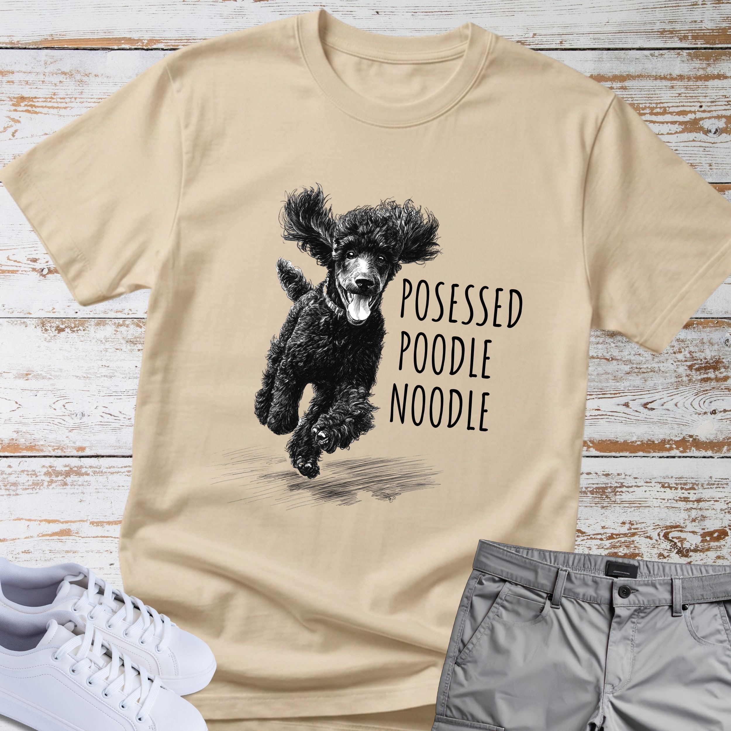 Poodle "Possessed Poodle Noodle" T-Shirt