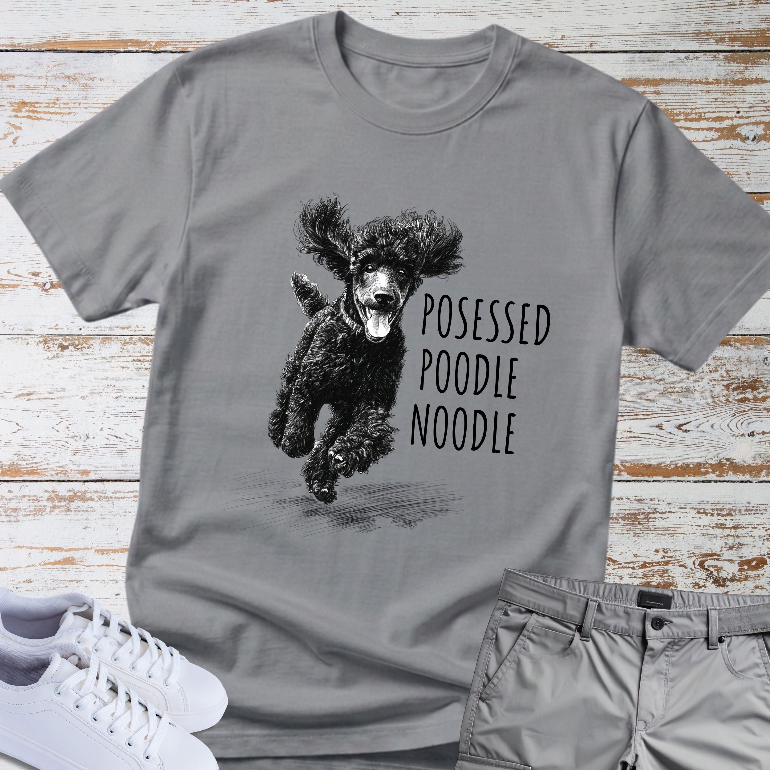 Poodle "Possessed Poodle Noodle" T-Shirt