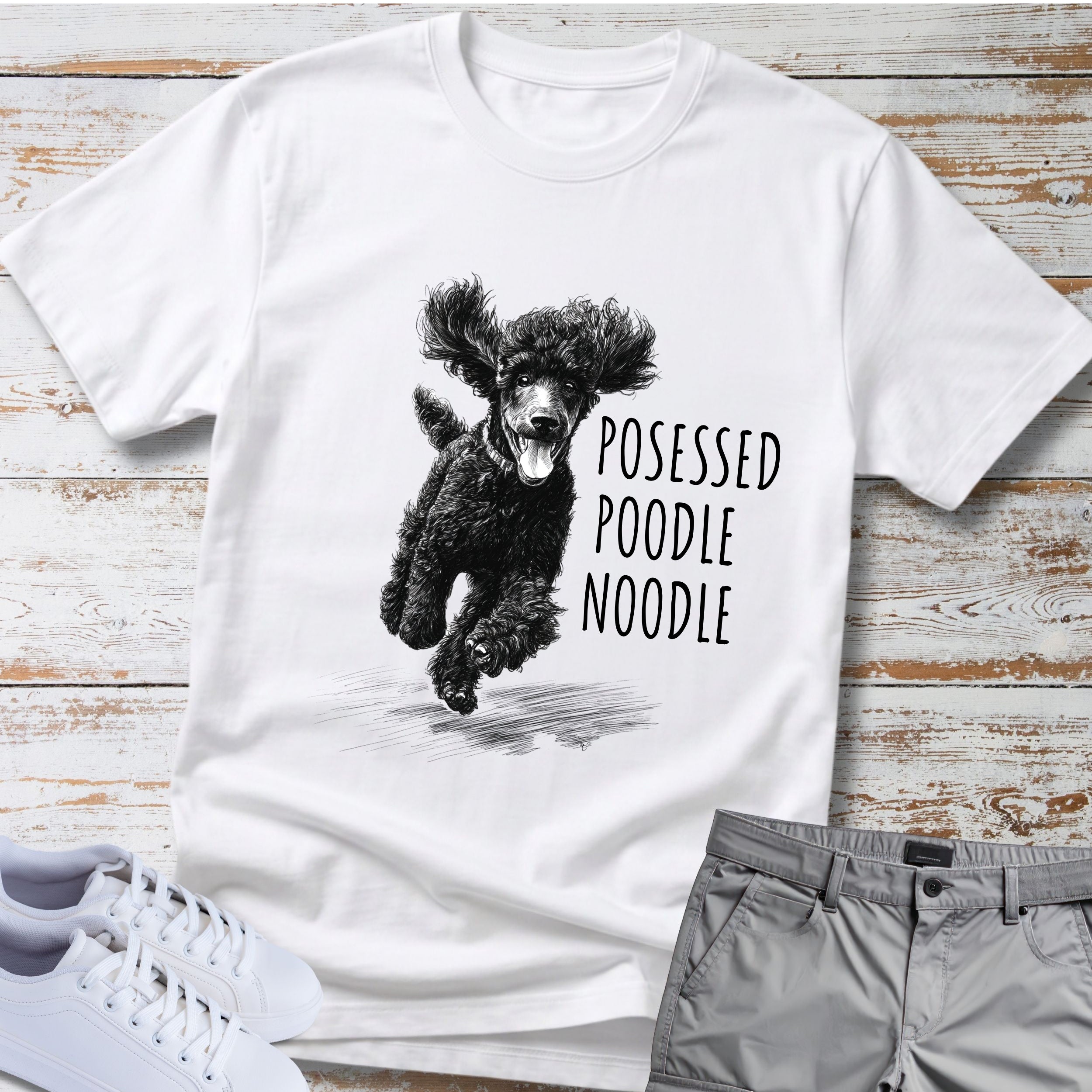 Poodle "Possessed Poodle Noodle" T-Shirt