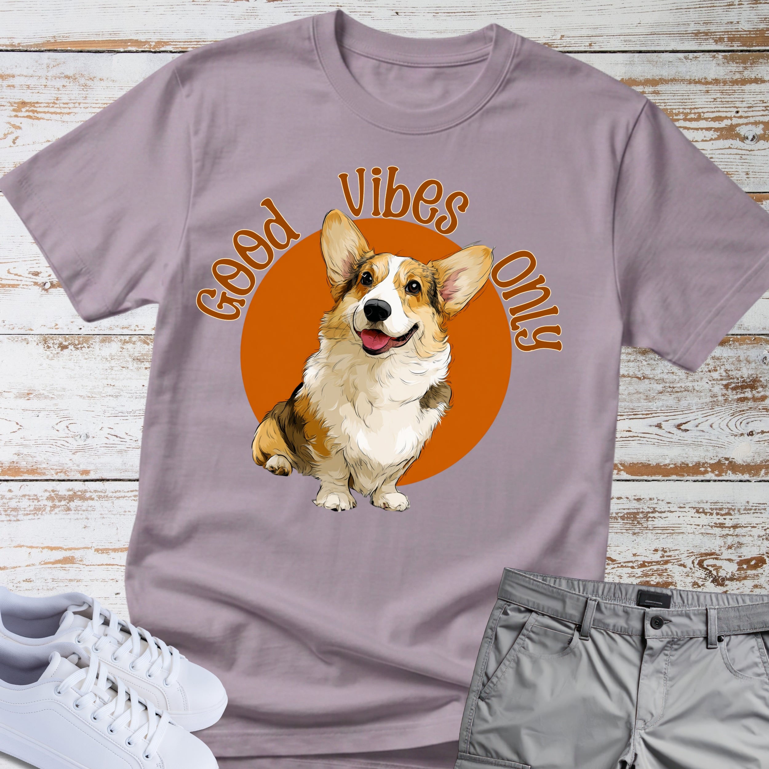 Good Vibes Only Corgi T-Shirt