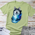 Siberian Husky Arctic Forest Graphic Tee