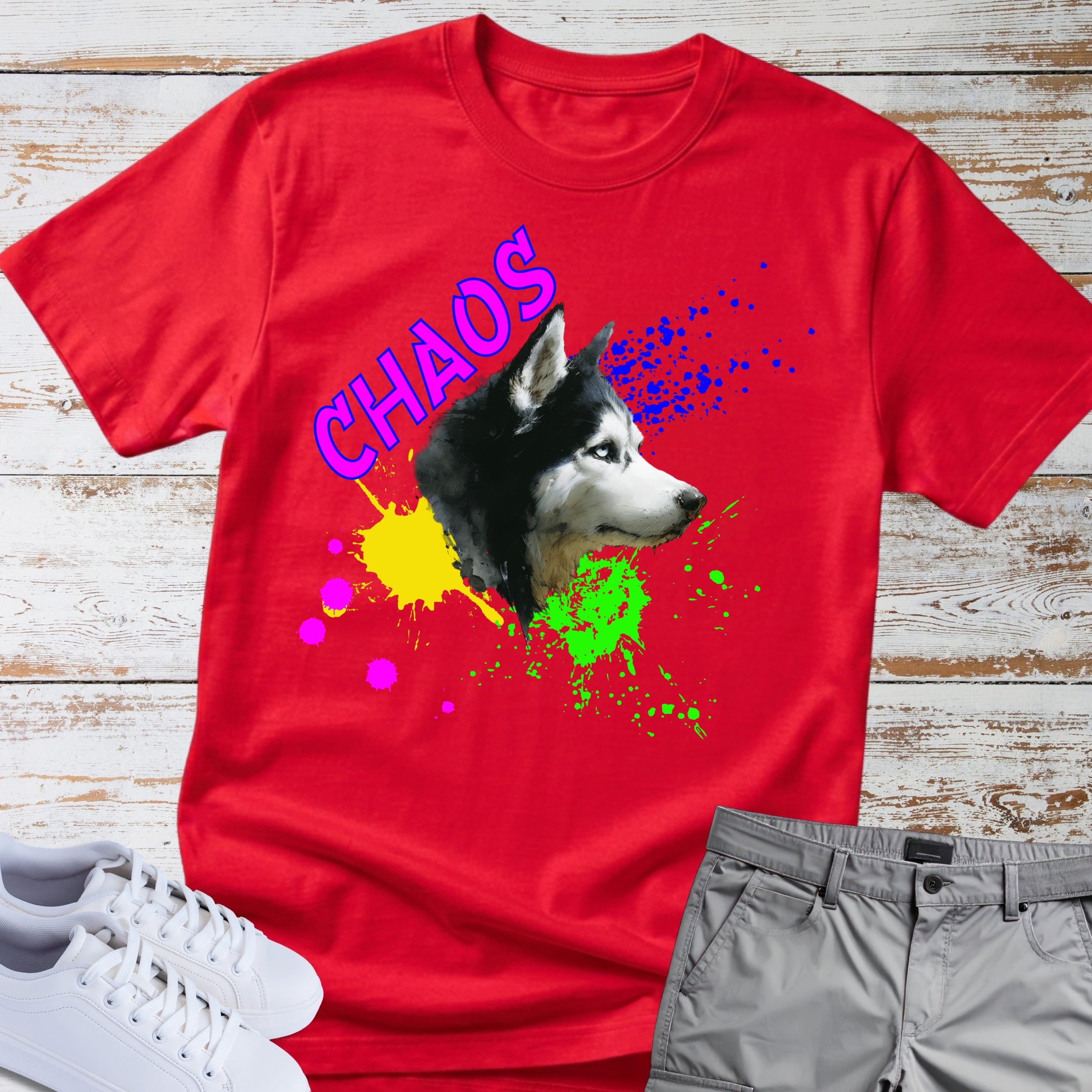 Chaos Siberian Husky T-Shirt