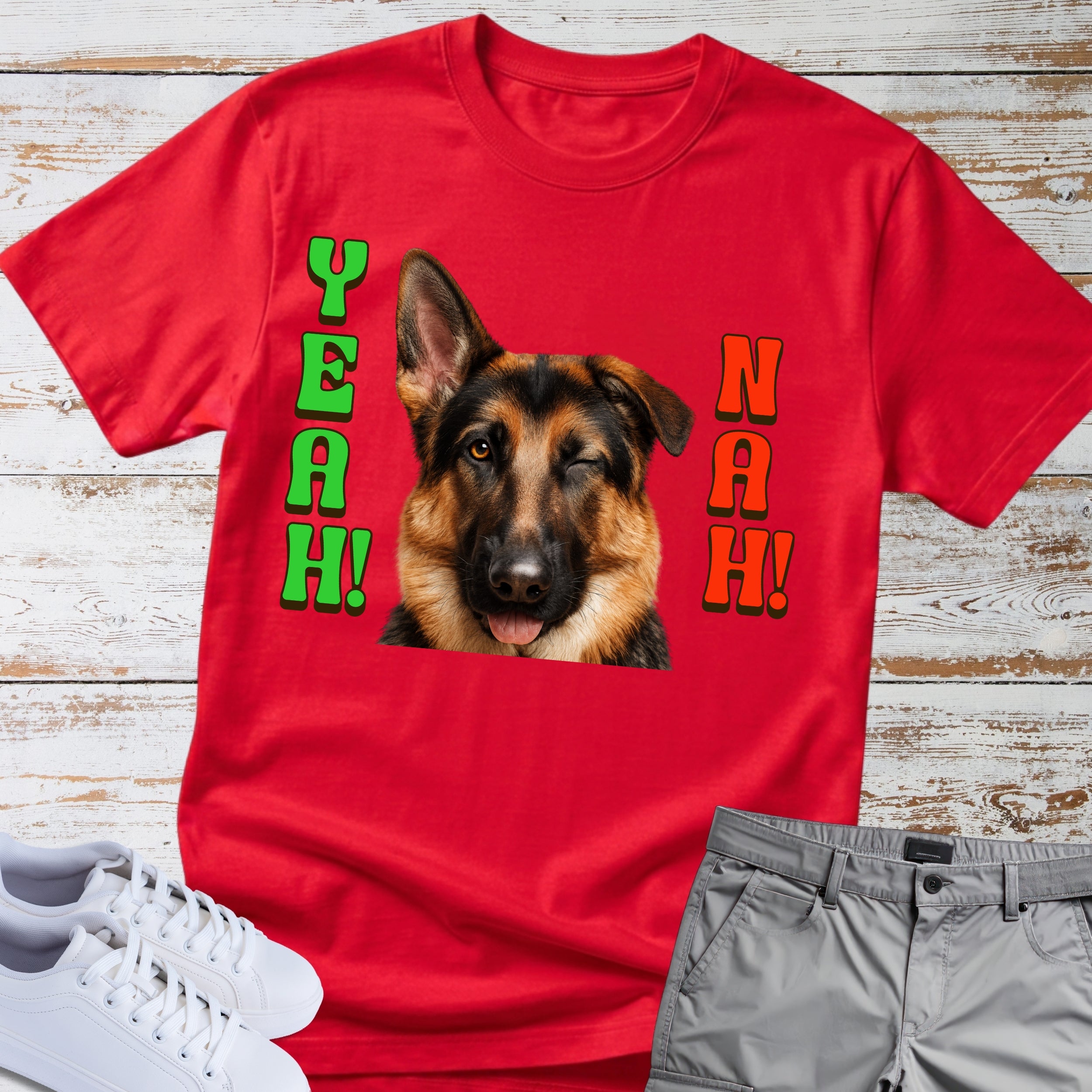 German Shepherd 'Yeah! Nah' T-Shirt