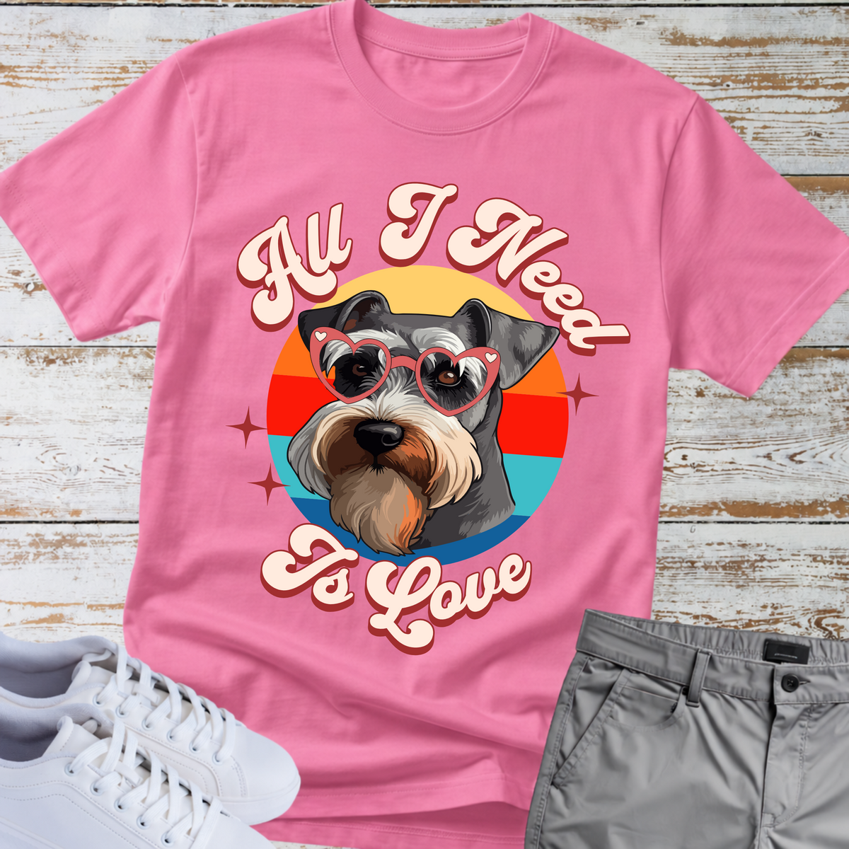 All I Need Is Love ❤️ | Schnauzer Graphic T-Shirt