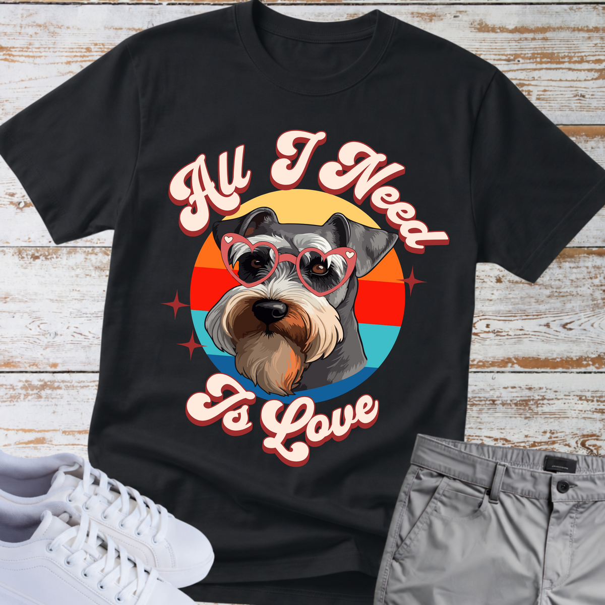 All I Need Is Love ❤️ | Schnauzer Graphic T-Shirt