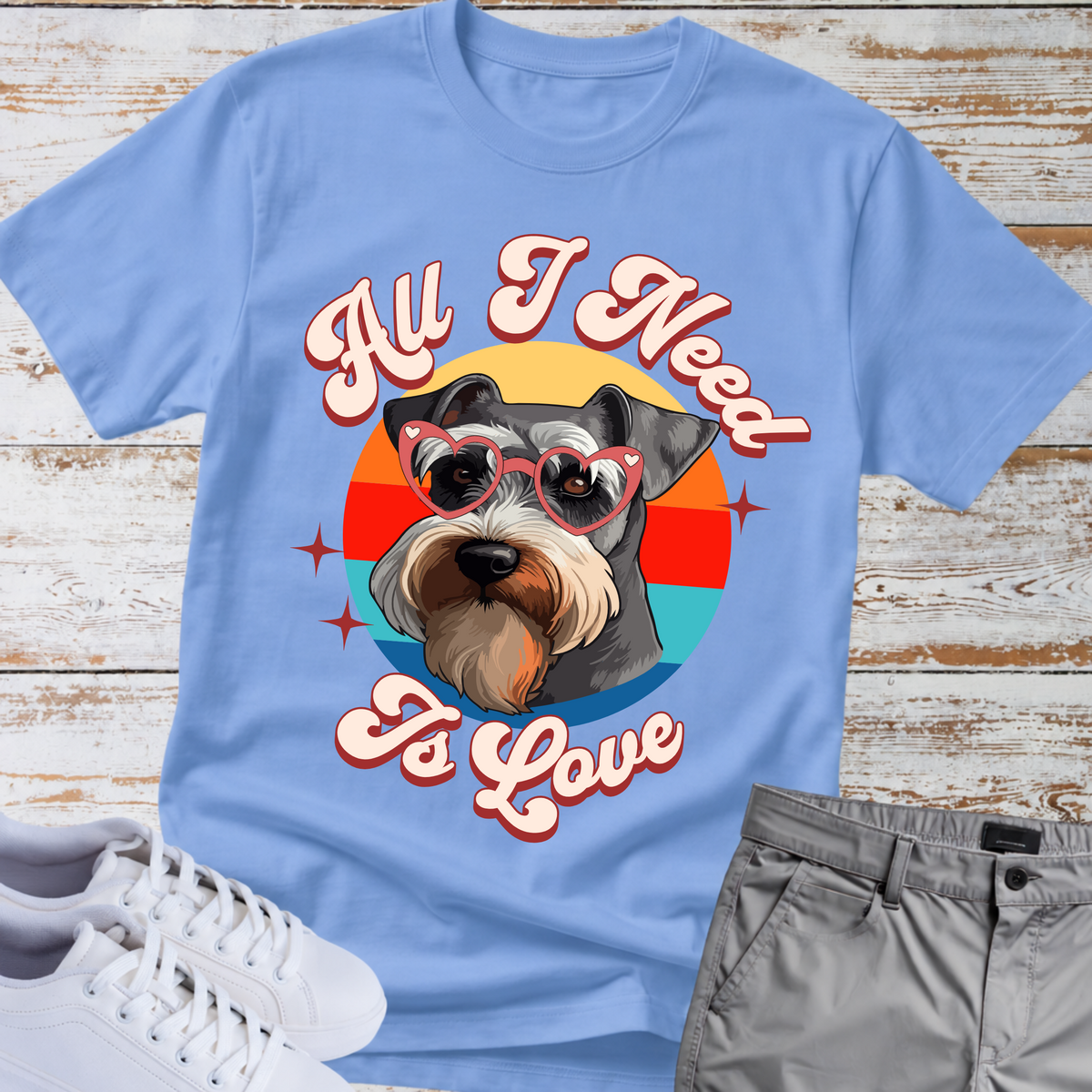 All I Need Is Love ❤️ | Schnauzer Graphic T-Shirt