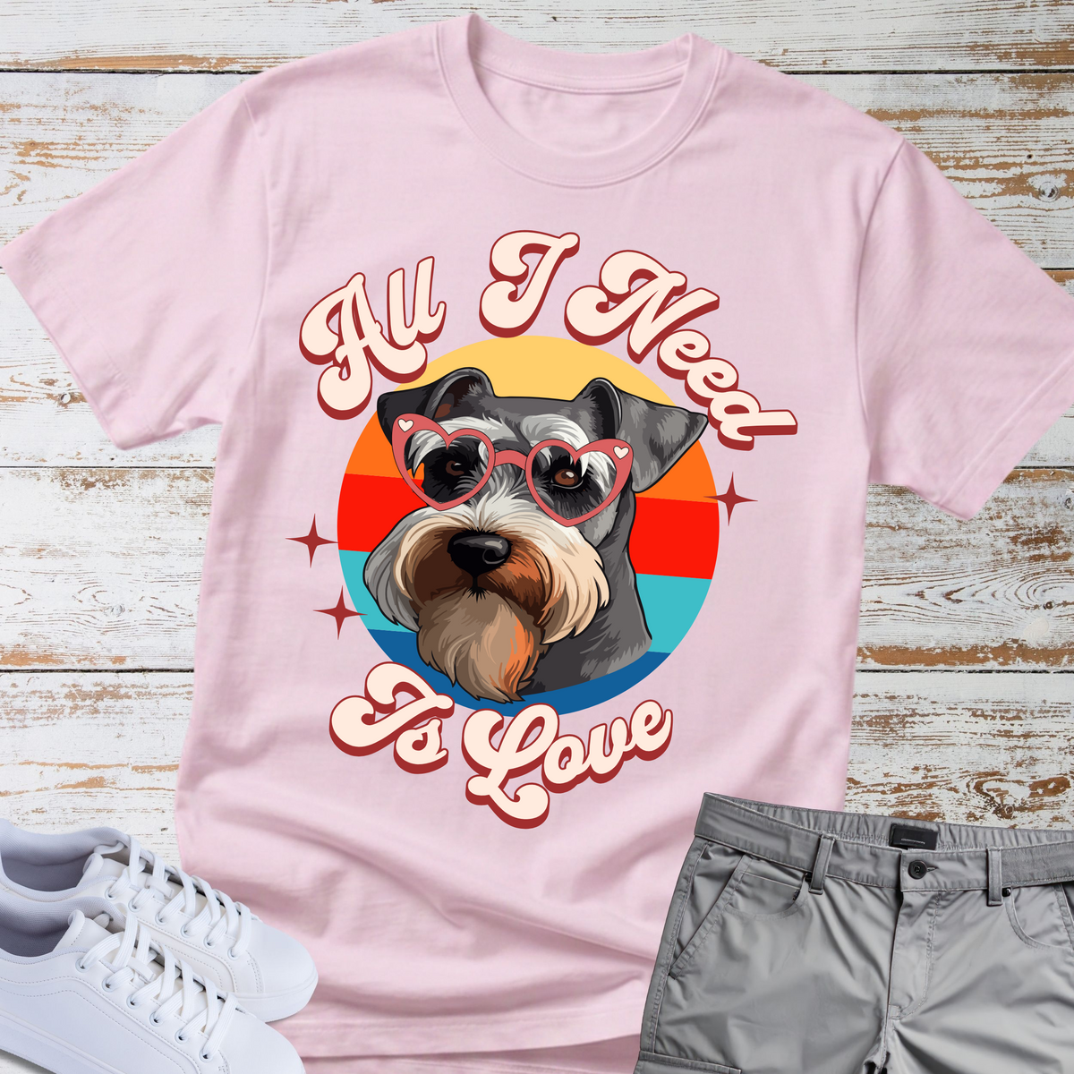 All I Need Is Love ❤️ | Schnauzer Graphic T-Shirt
