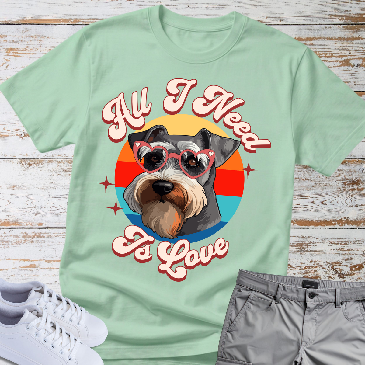 All I Need Is Love ❤️ | Schnauzer Graphic T-Shirt