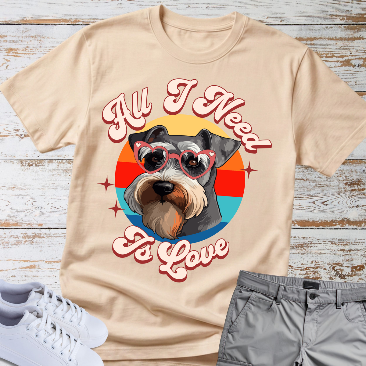 All I Need Is Love ❤️ | Schnauzer Graphic T-Shirt