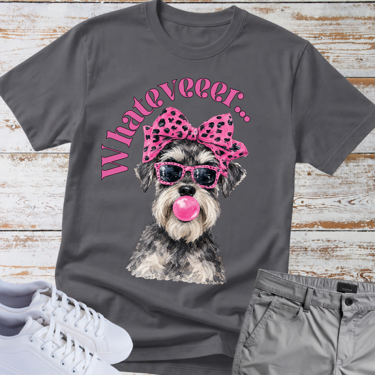 Whatever... 🎀 | Schnauzer Graphic T-Shirt
