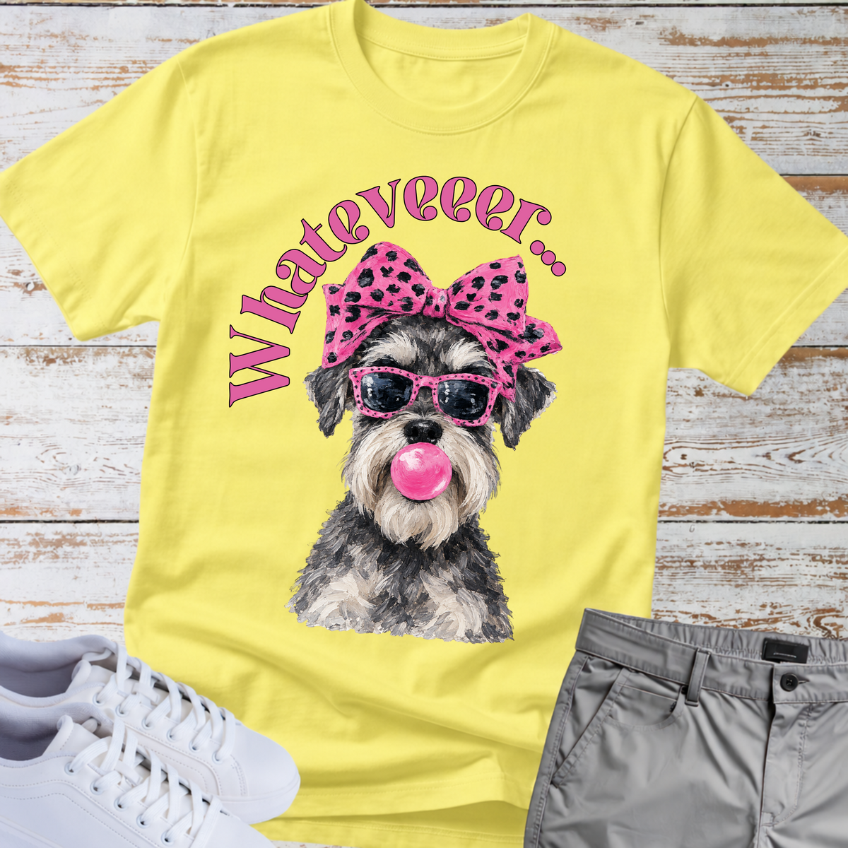 Whatever... 🎀 | Schnauzer Graphic T-Shirt