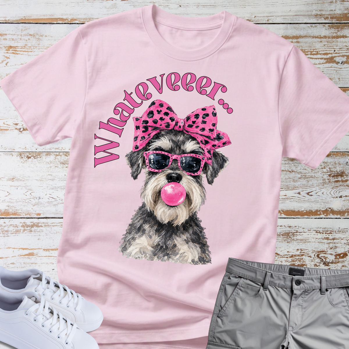 Whatever... 🎀 | Schnauzer Graphic T-Shirt