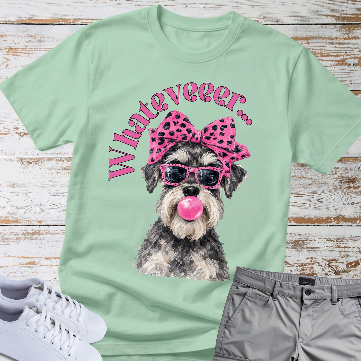 Whatever... 🎀 | Schnauzer Graphic T-Shirt
