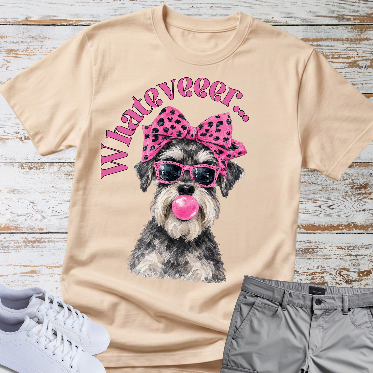 Whatever... 🎀 | Schnauzer Graphic T-Shirt