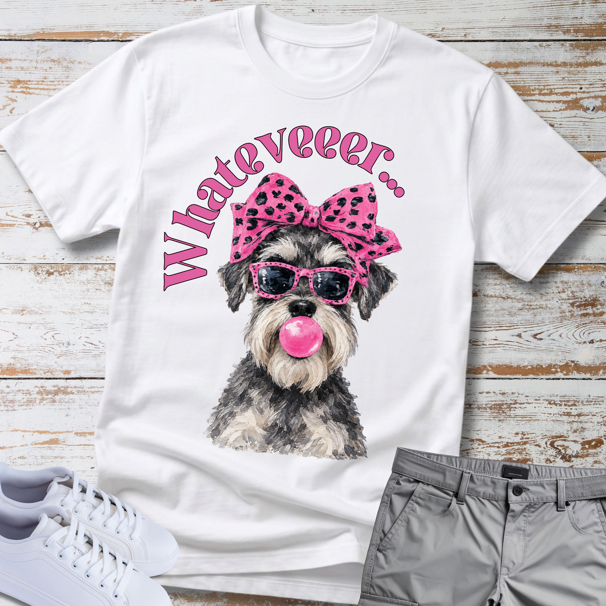 Whatever... 🎀 | Schnauzer Graphic T-Shirt