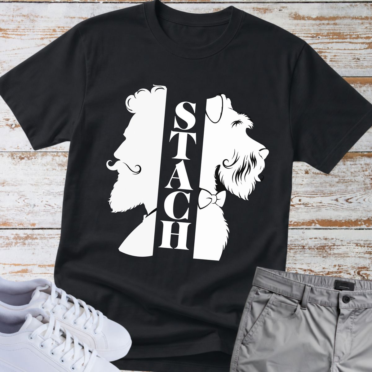 Stach 😎 | Schnauzer & Dad Graphic T-Shirt