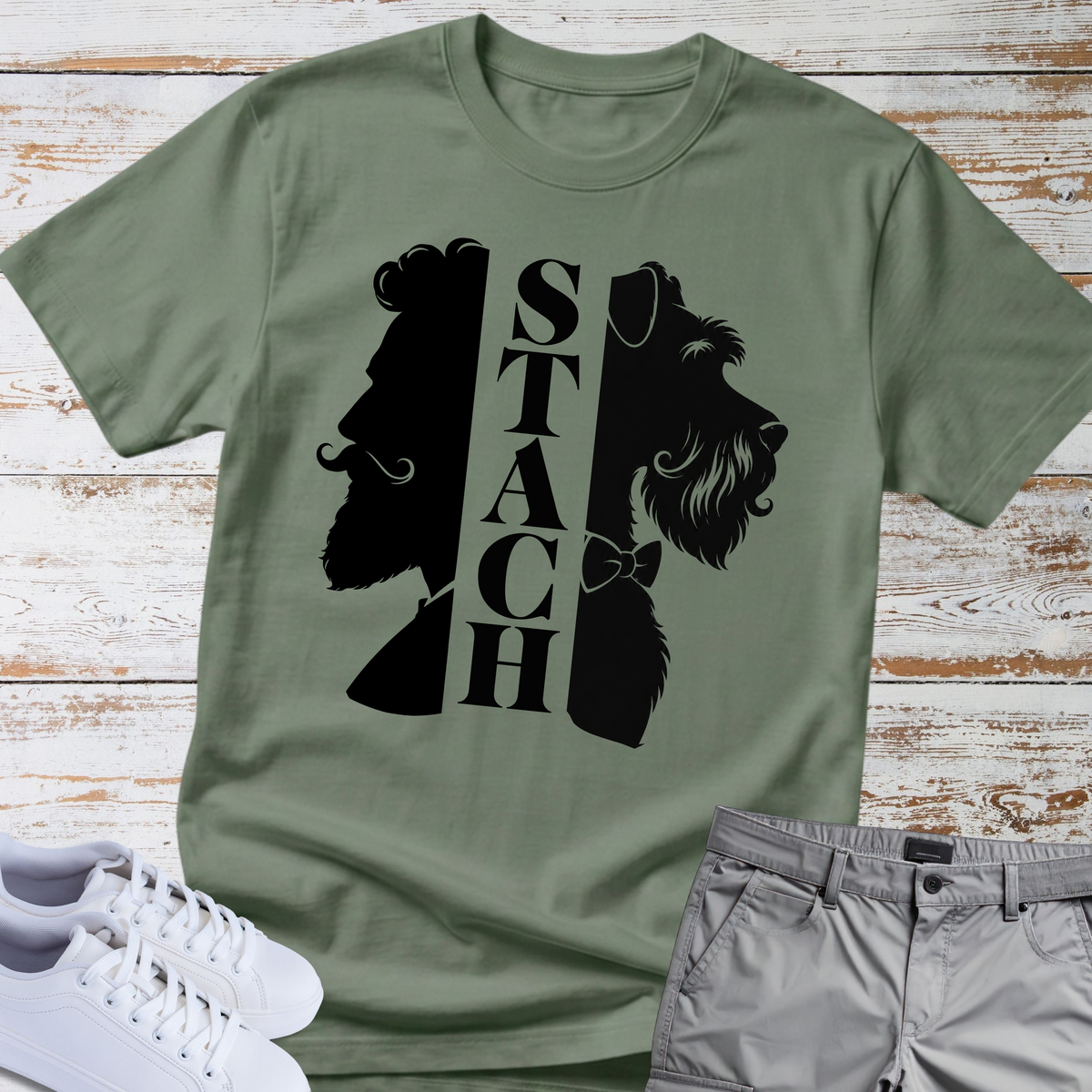 Stach 😎 | Schnauzer & Dad Graphic T-Shirt