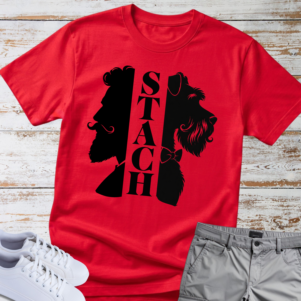Stach 😎 | Schnauzer & Dad Graphic T-Shirt