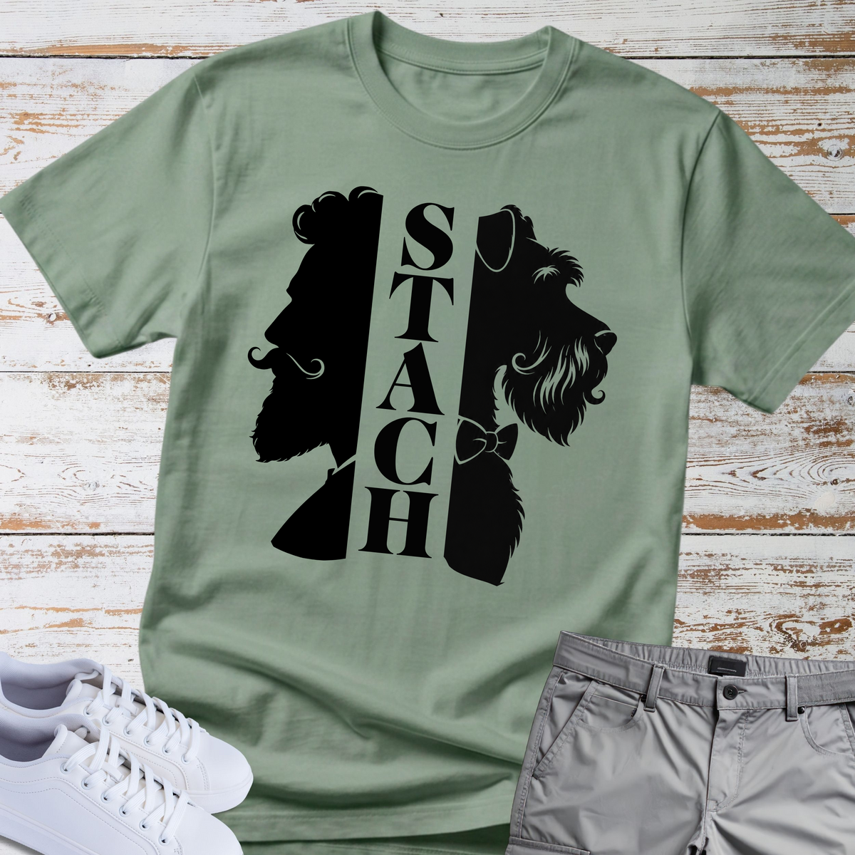 Stach 😎 | Schnauzer & Dad Graphic T-Shirt