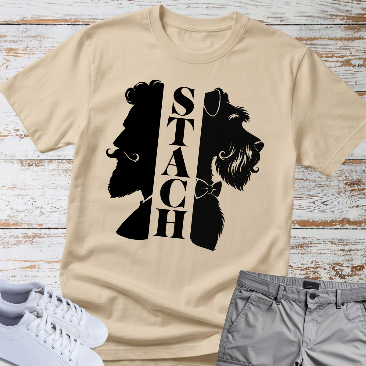 Stach 😎 | Schnauzer & Dad Graphic T-Shirt