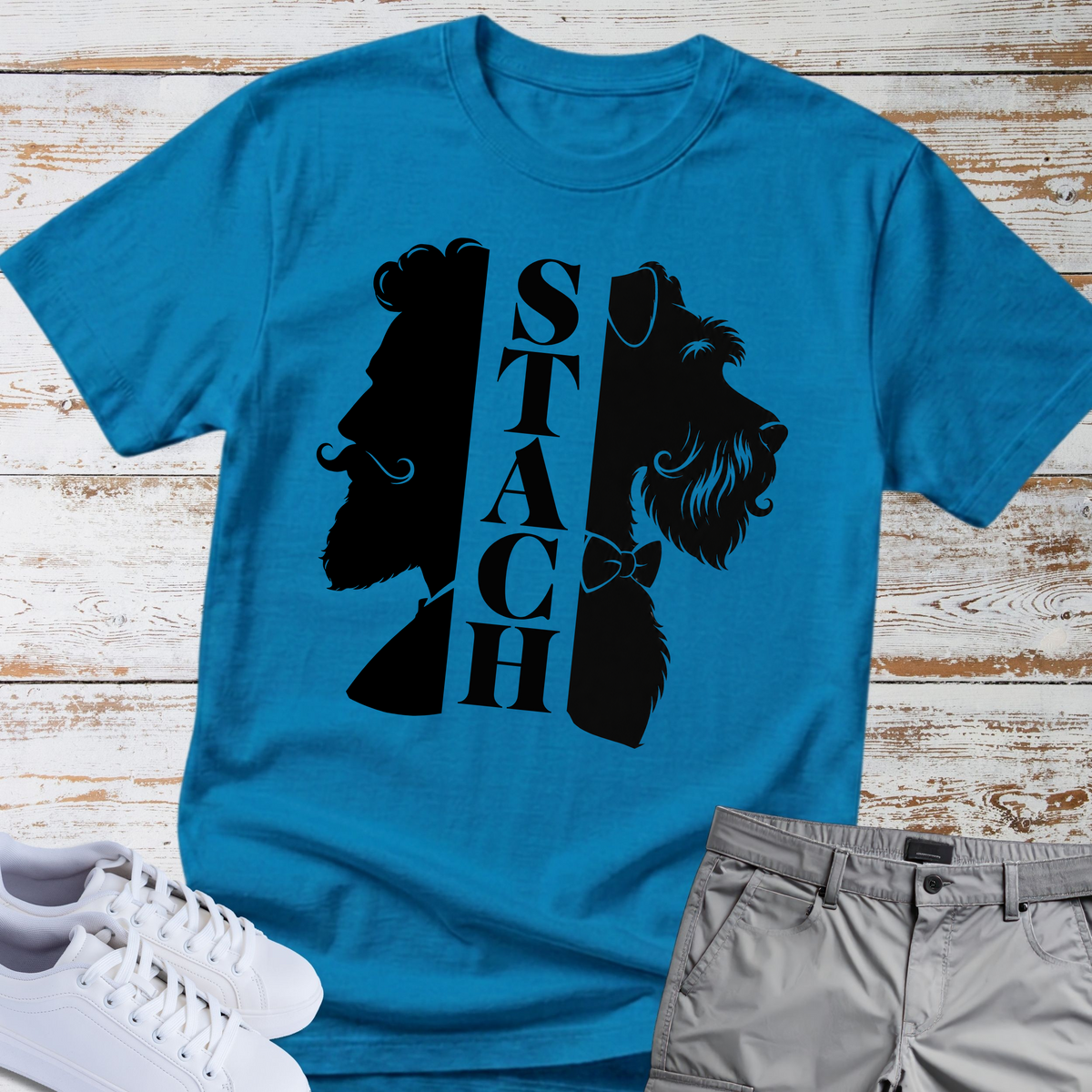 Stach 😎 | Schnauzer & Dad Graphic T-Shirt