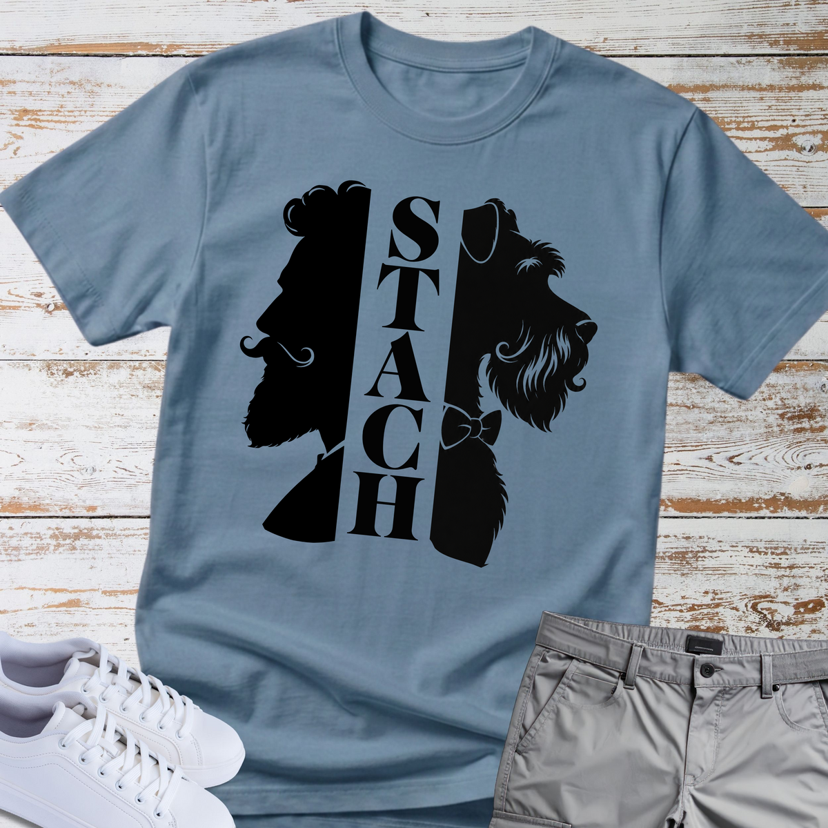 Stach 😎 | Schnauzer & Dad Graphic T-Shirt