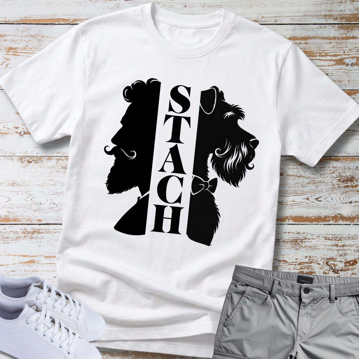 Stach 😎 | Schnauzer & Dad Graphic T-Shirt