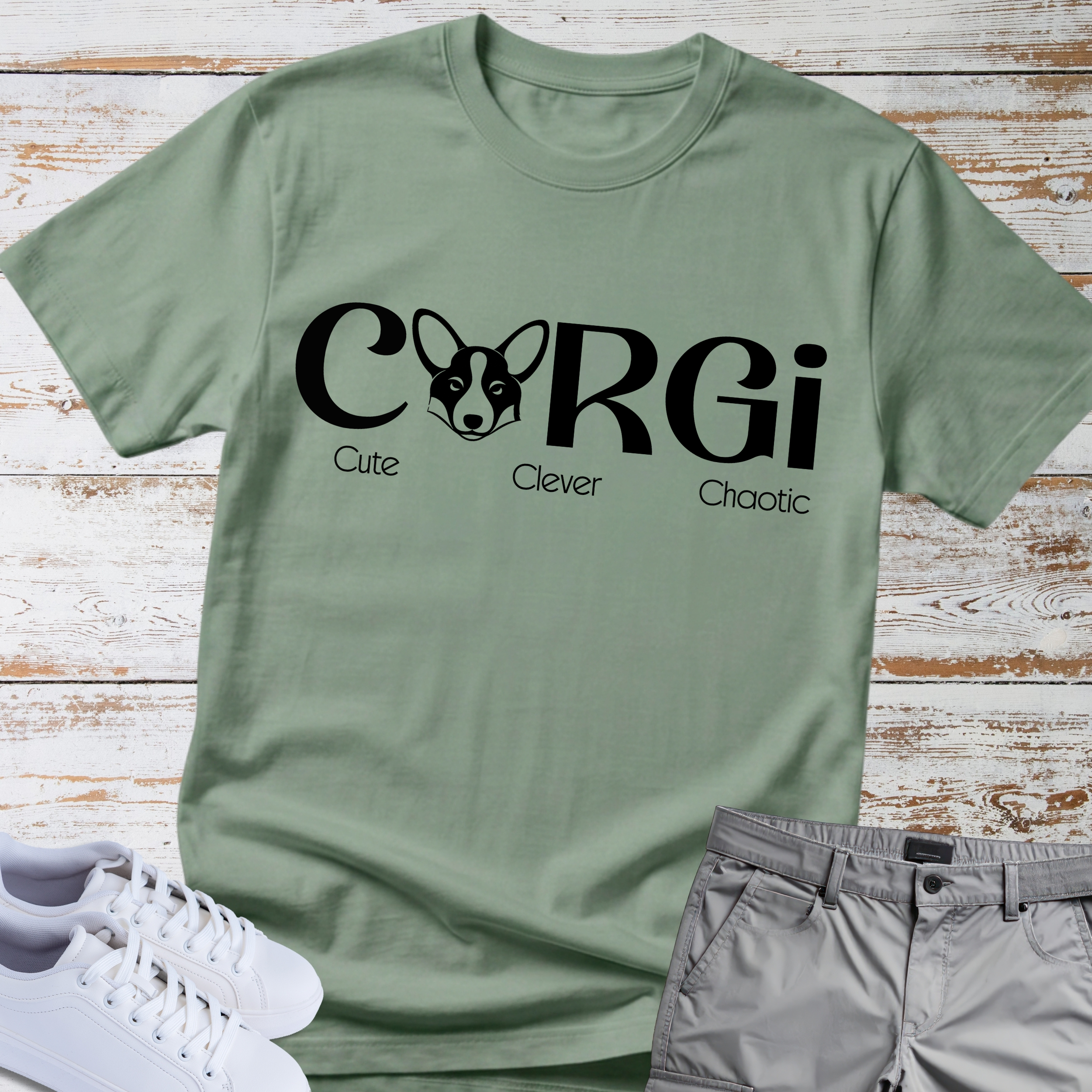 Corgi Cute Clever Chaotic T-Shirt