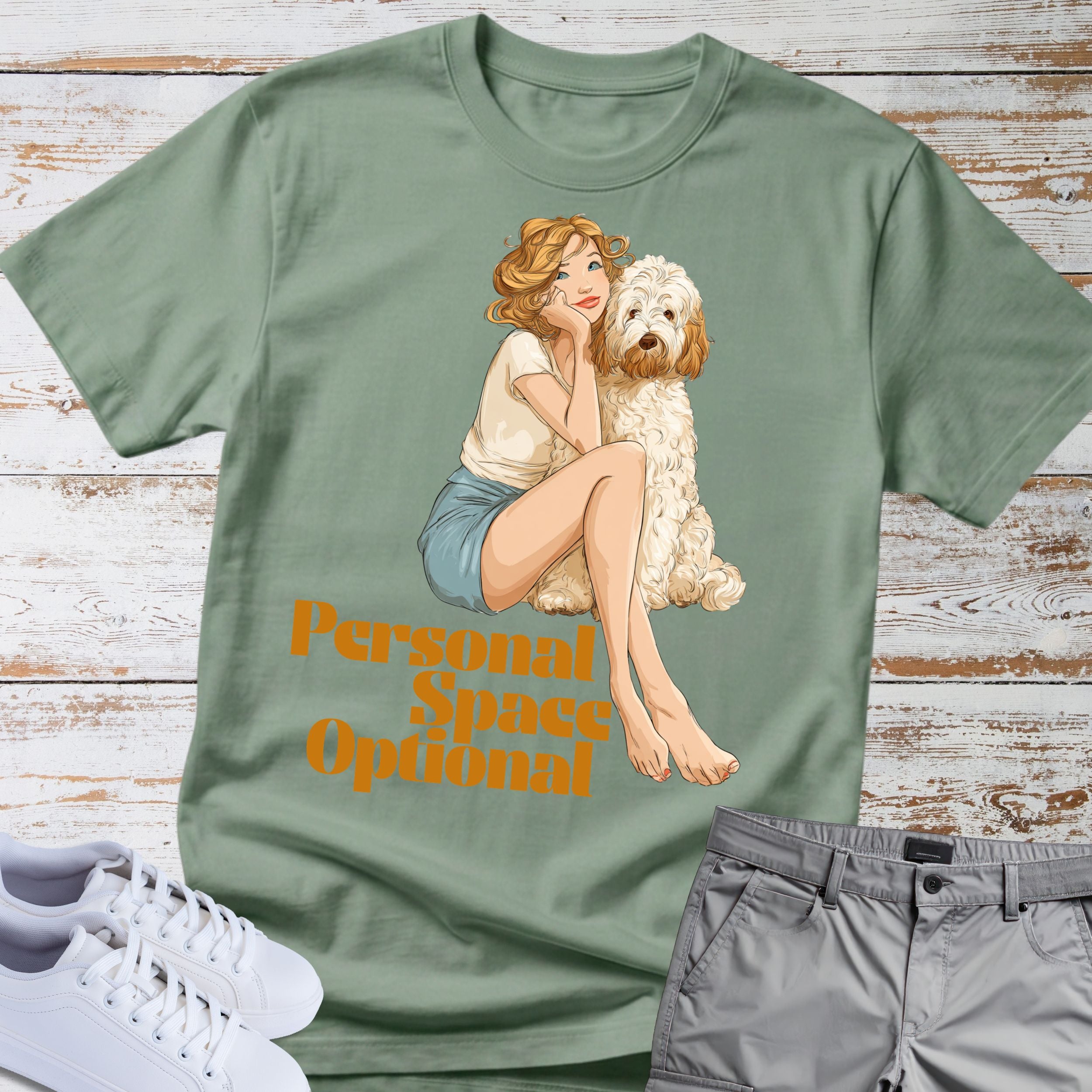 Goldendoodle Personal Space Optional T-Shirt