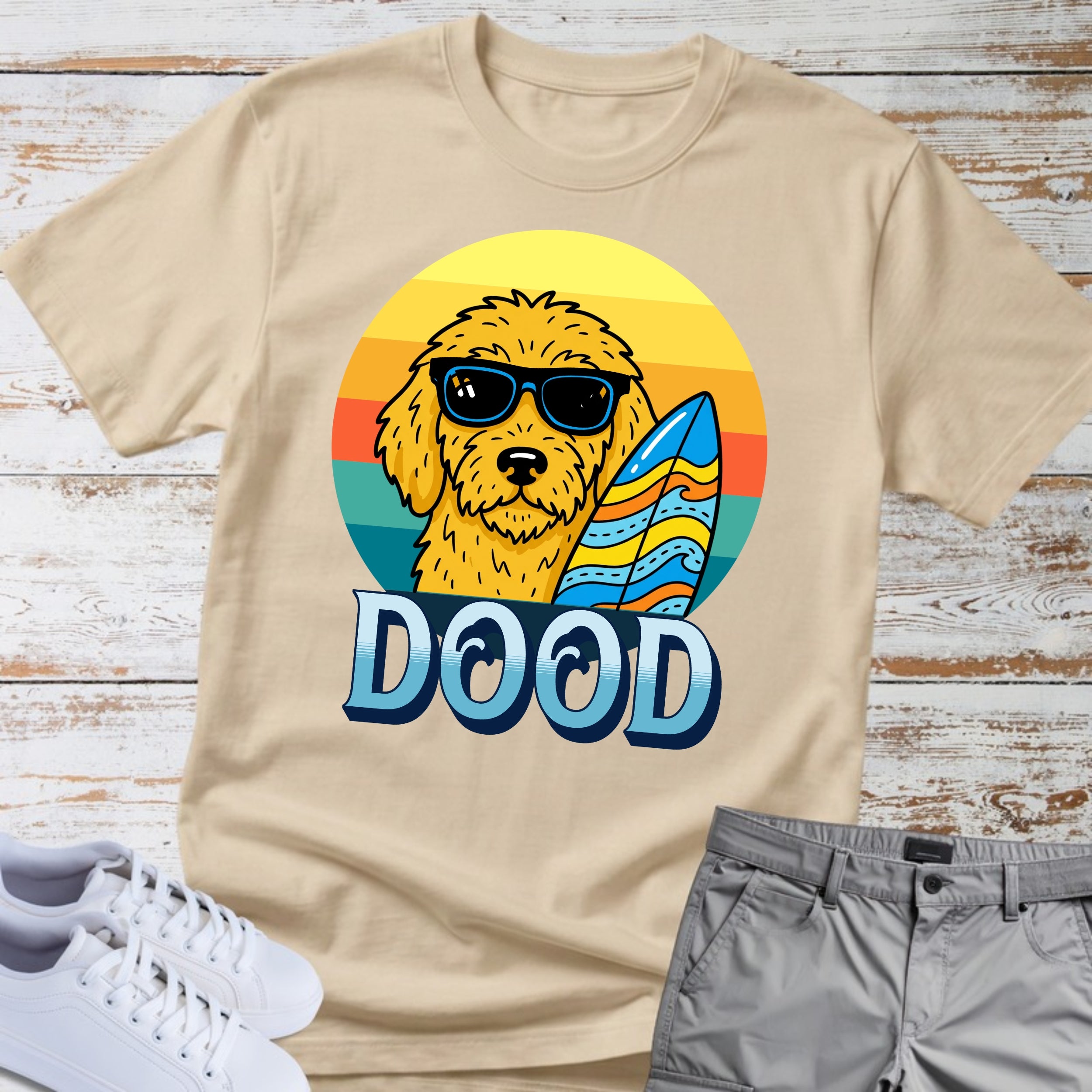 Goldendoodle Surfing Dood T-Shirt