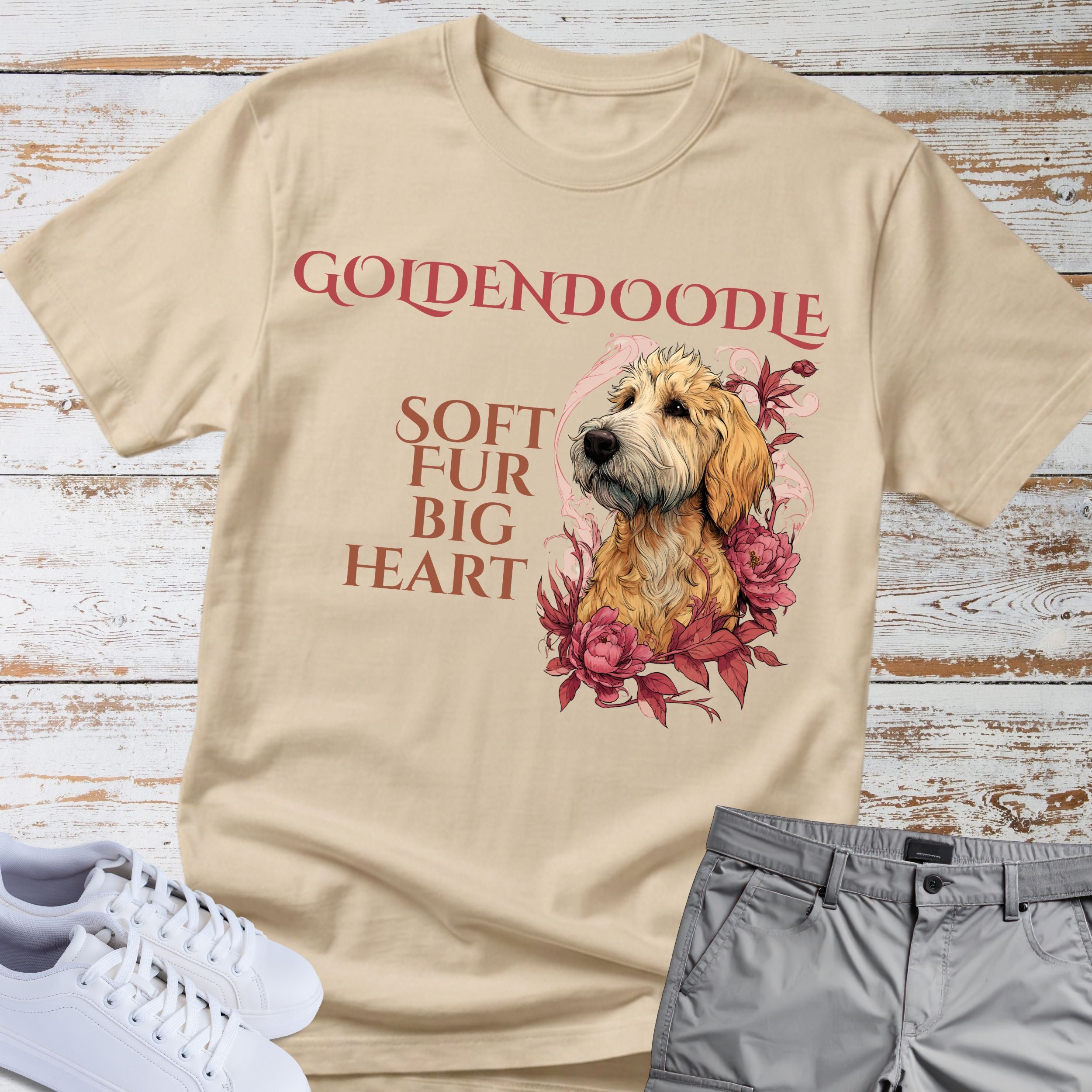 Goldendoodle Soft Fur Big Heart T-Shirt