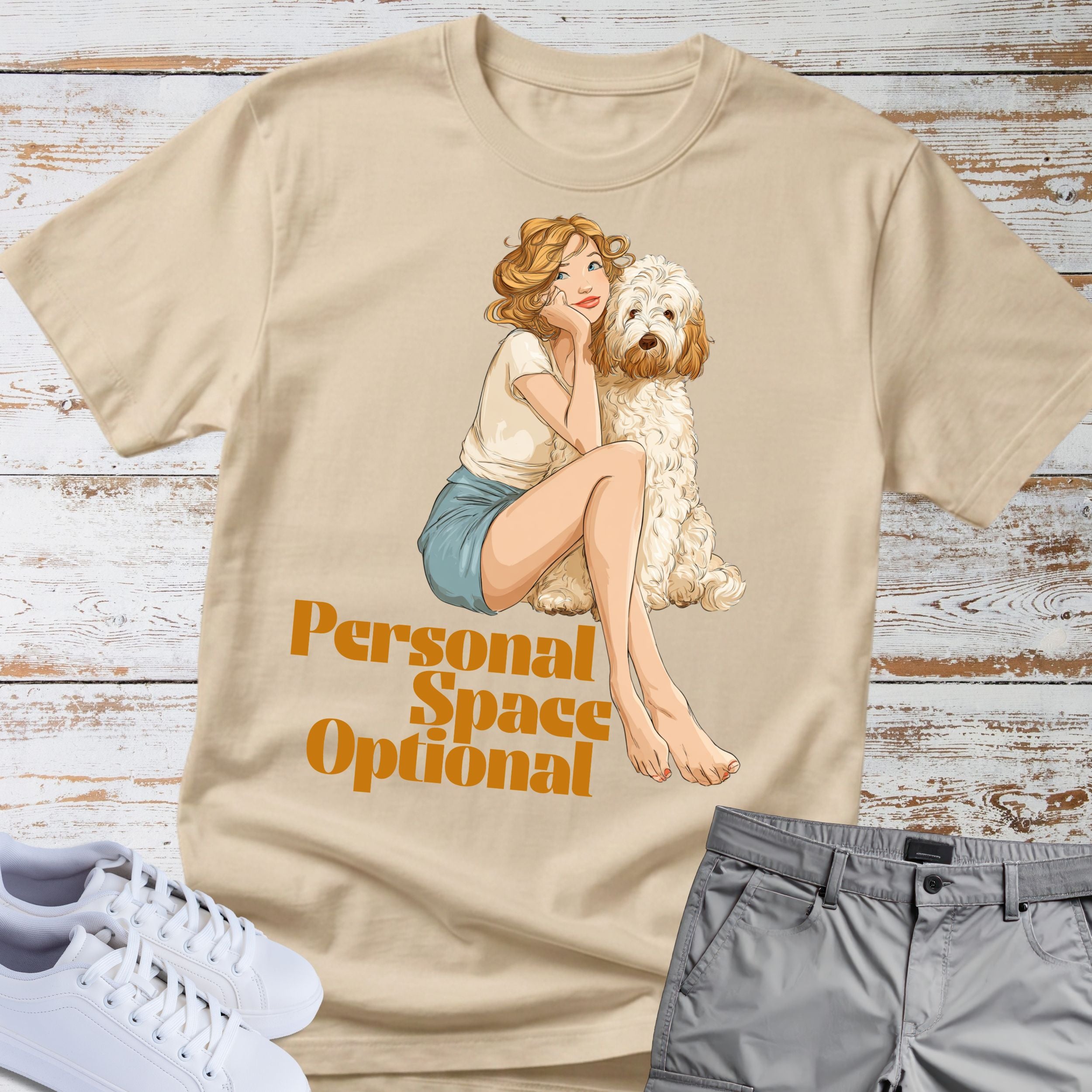 Goldendoodle Personal Space Optional T-Shirt