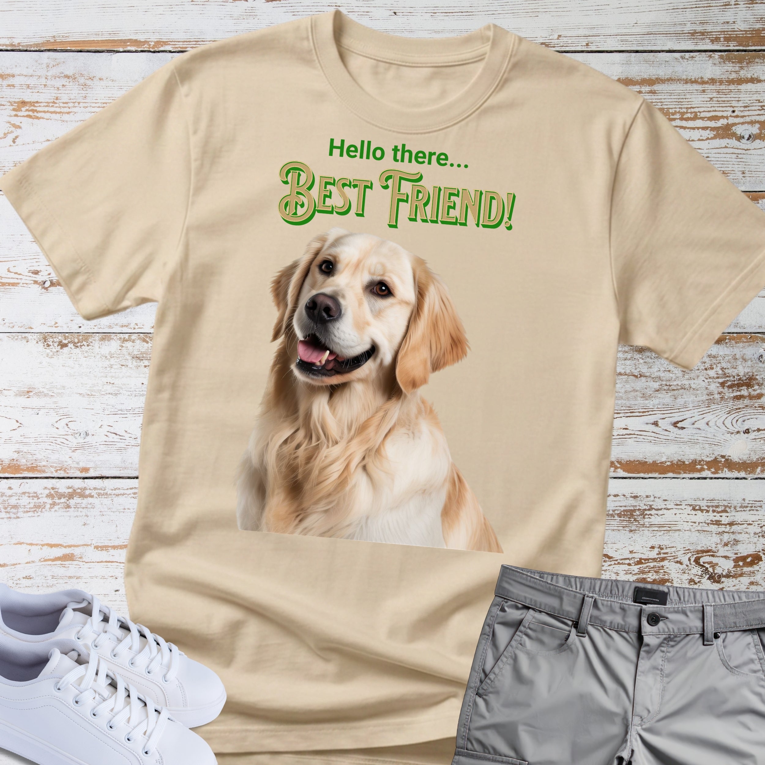 Golden Retriever Hello There… Best Friend! T‑Shirt
