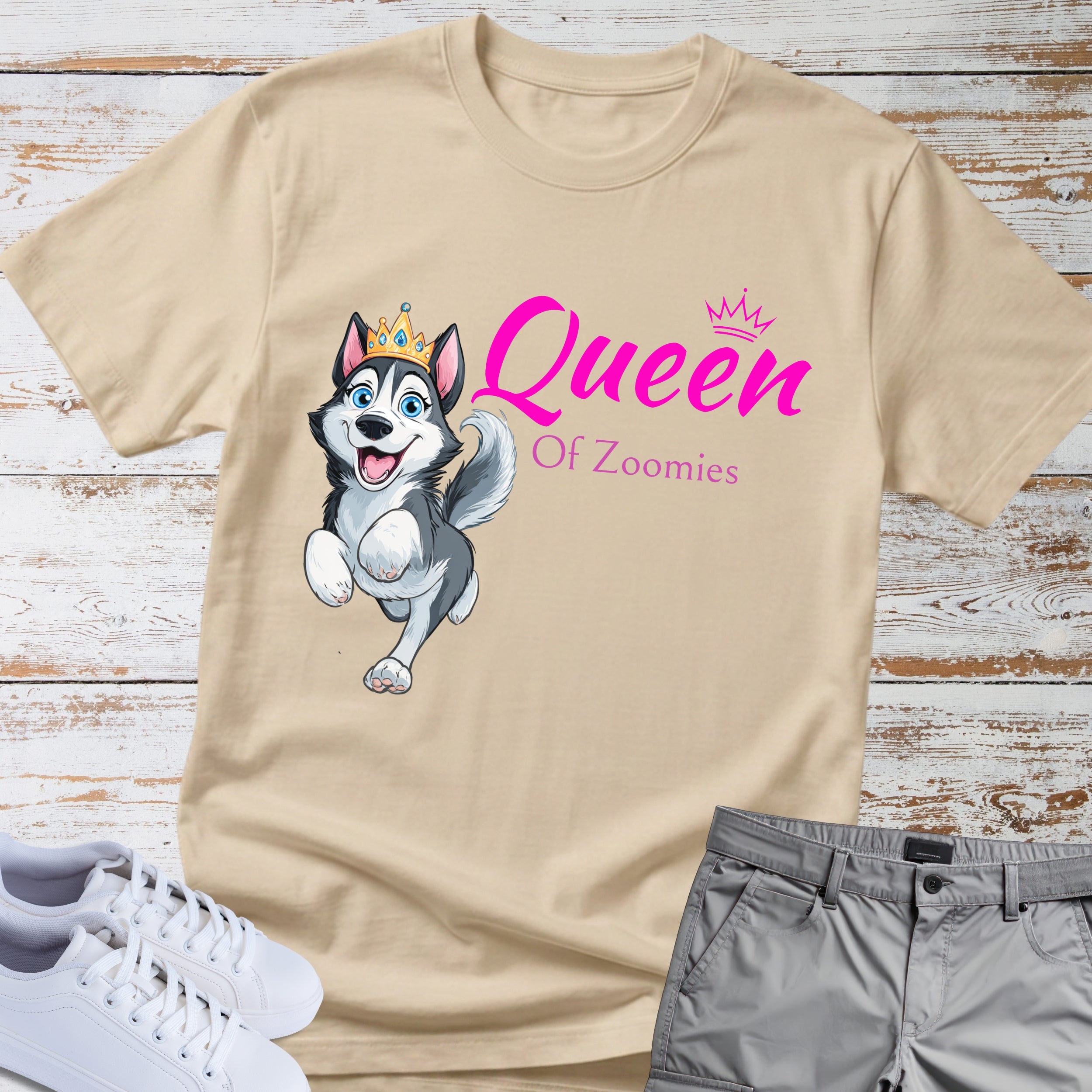 Queen of Zoomies Siberian Husky T-Shirt
