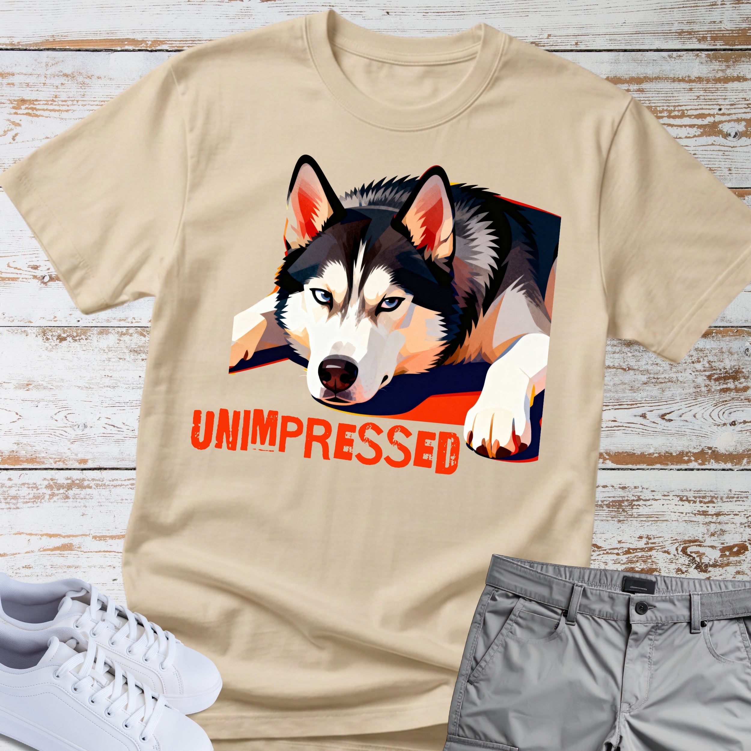 Unimpressed Siberian Husky T-Shirt